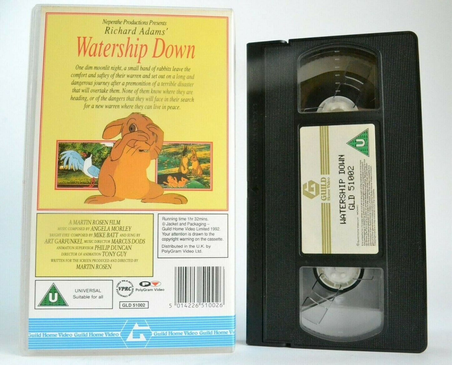 Watership Down (1978) -<Richard Adams>- Animated Adventure - Children's - VHS-