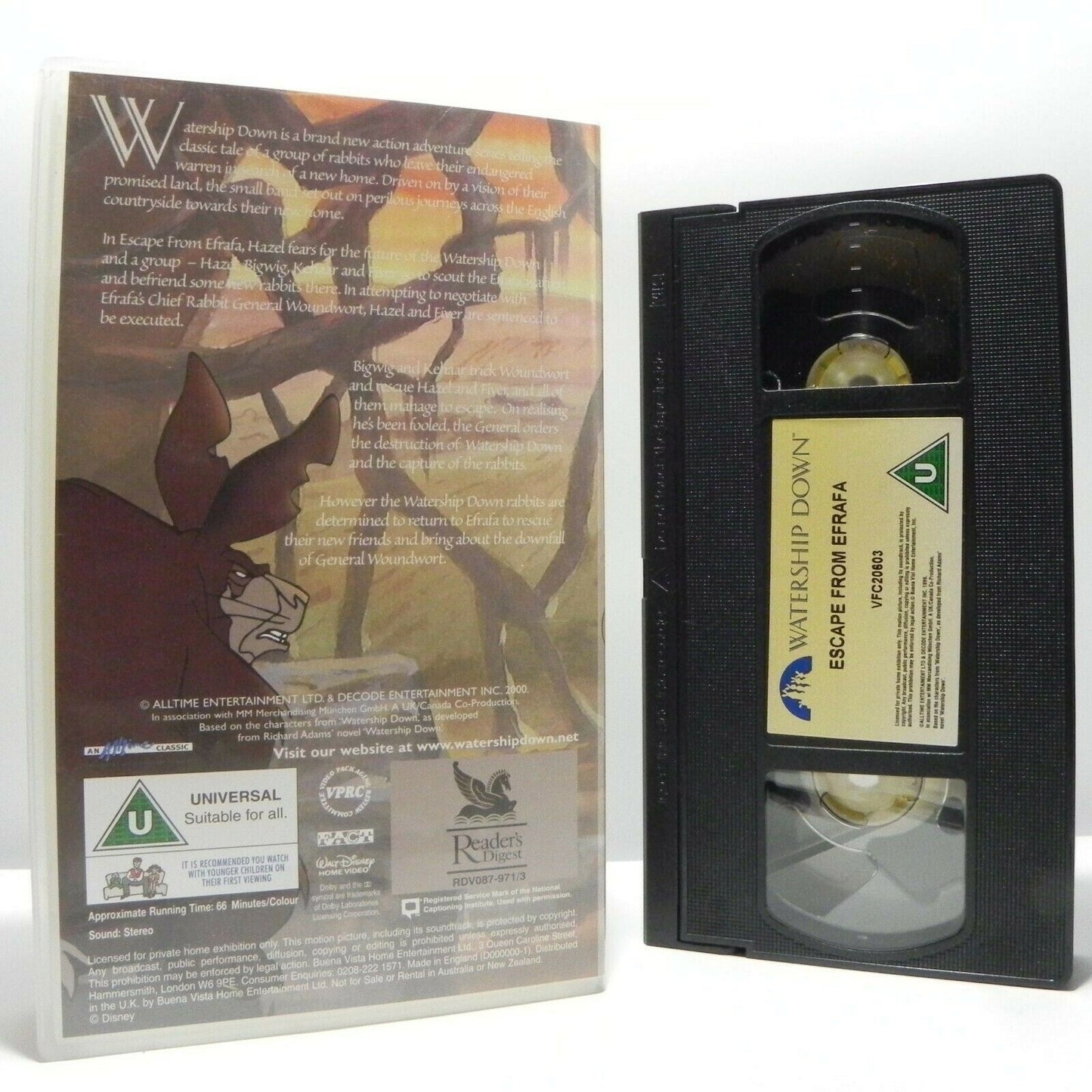 Watership Down: Escape From Efrafa - Classic Animation - Children's - Pal VHS-