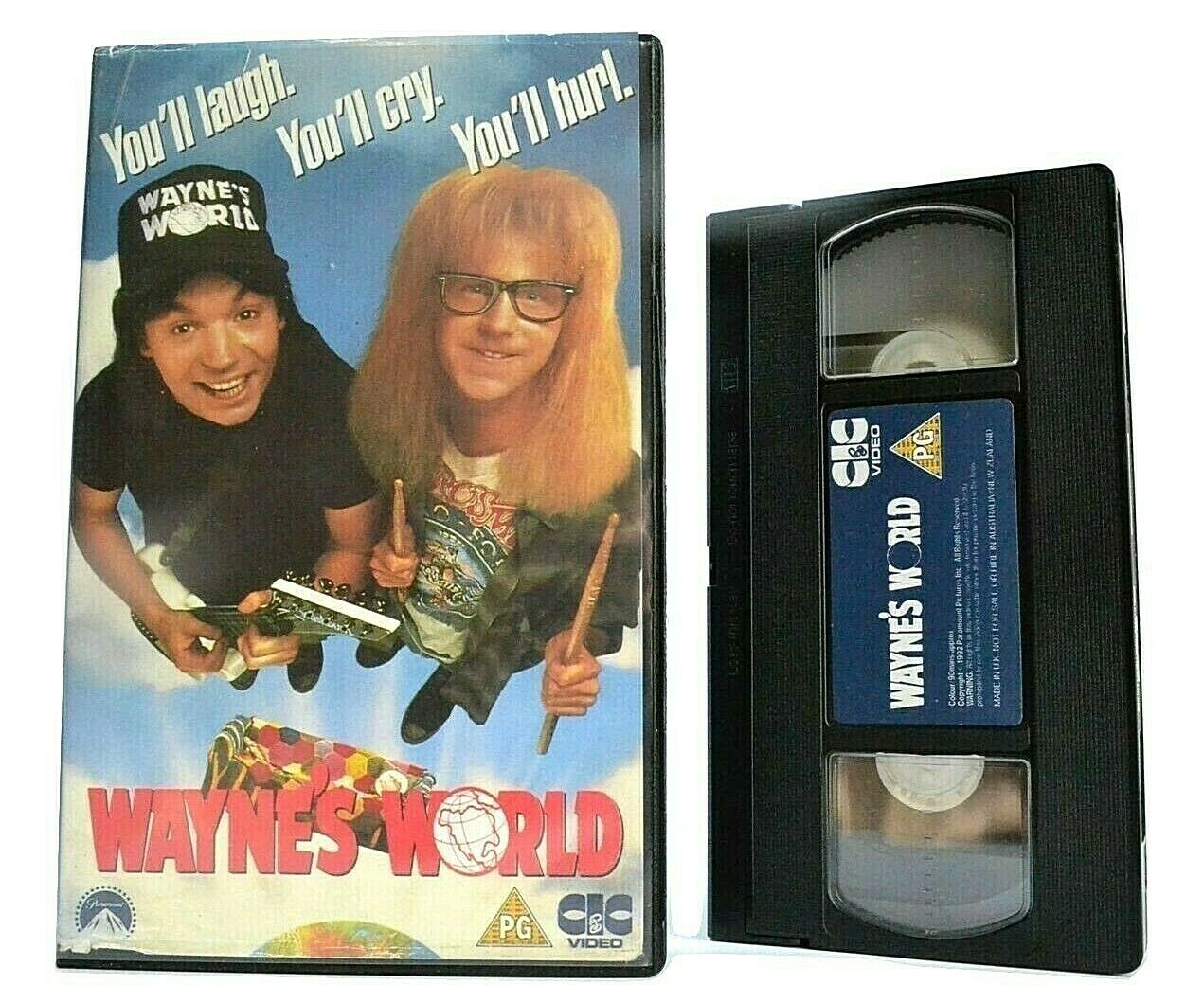 Wayne's World (1992) - Rock And Roll Comedy - Large Box - Mike Myers - Pal VHS-