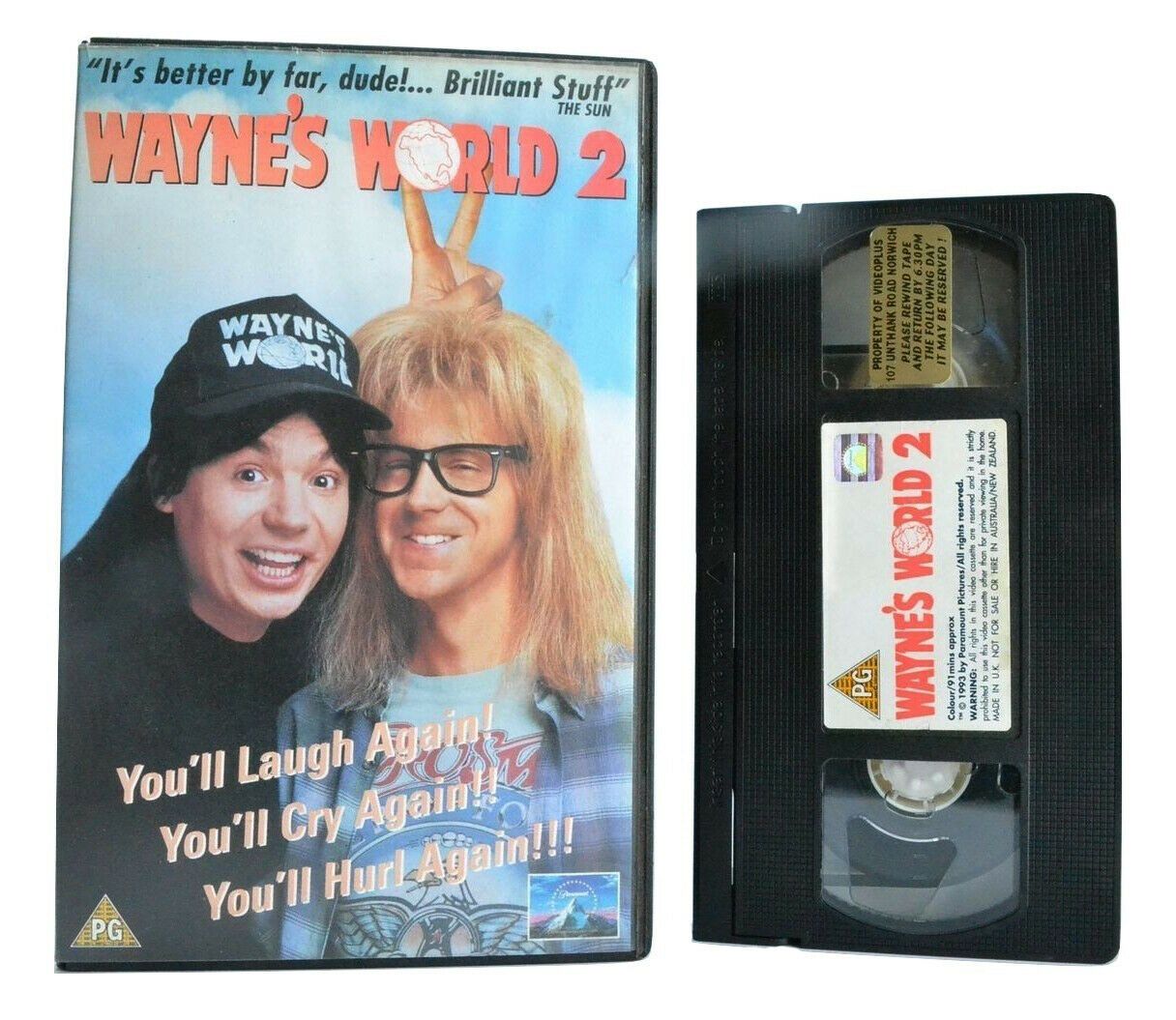 Wayne's World 2 (1993): Rock Comedy [Large Box] Mike Myers / Dana Carvey - VHS-