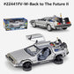 Welly 1:24 Diecast Alloy Model Car DMC-12 delorean back to the future Time Machine Metal Toy Car For Kid Toy Gift Collection-2 Flight version-