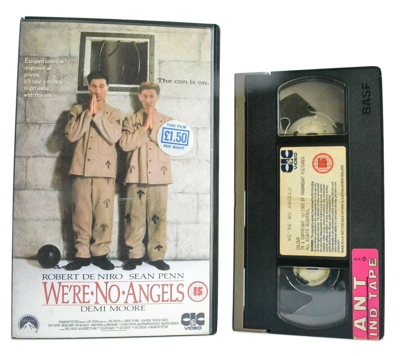 We're No Angels: CIC Video (1989) - Comedy - Large Box - R.De Niro/S.Penn - VHS-