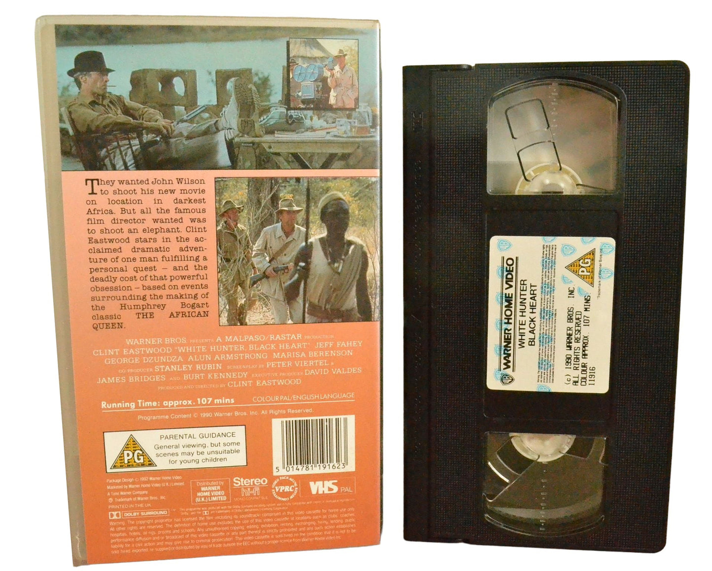 White Hunter Black Heart - Clint Eastwood - Warner Home Video - PES11916 - Action - Pal - VHS-