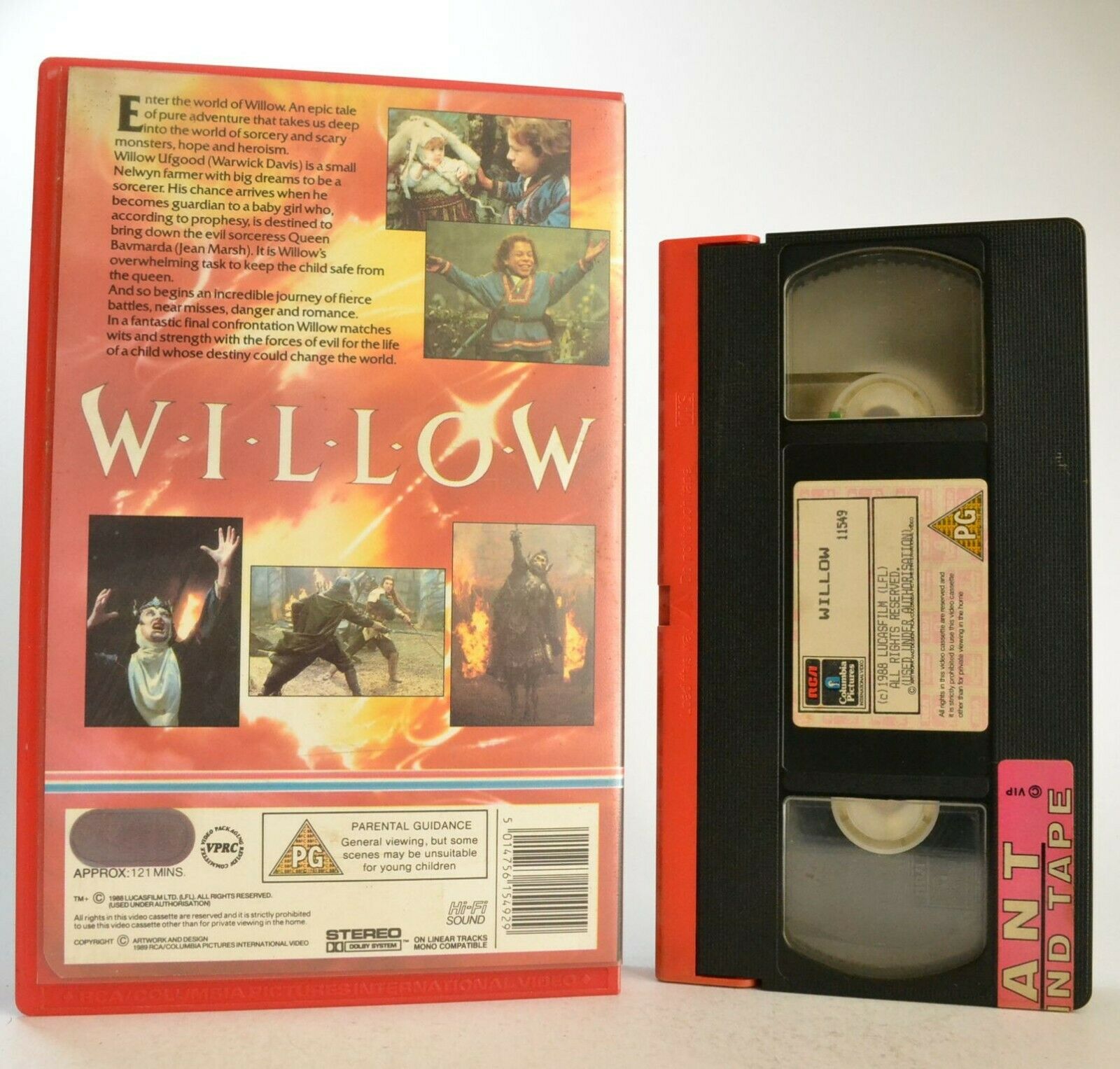 Willow: Story By G.Lucas - High Fantasy (1988) - Large Box - Ex-Rental - VHS-