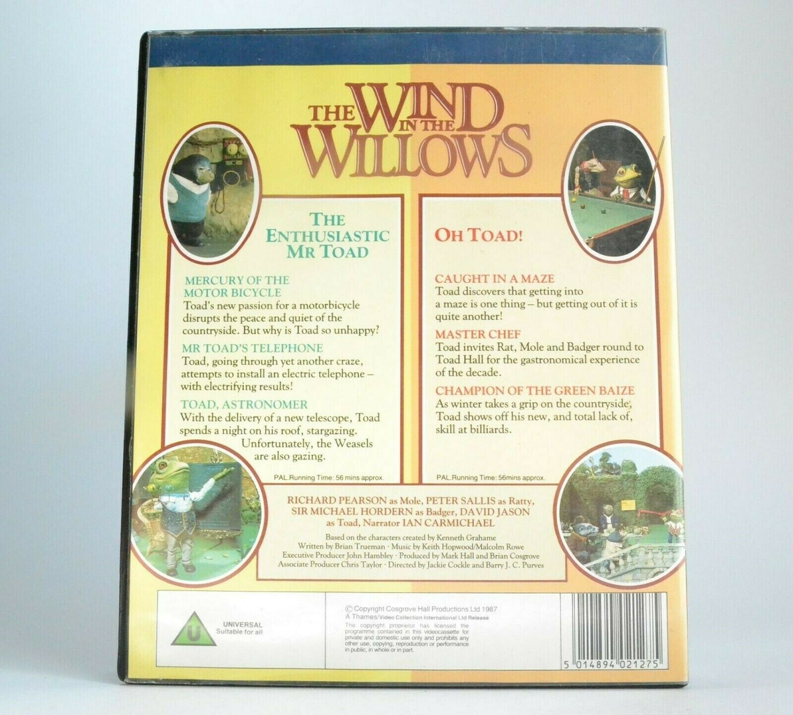 Wind In The Willows: 2x - Enthusiastic Mr. Toad / Oh Toad - Video Collection VHS-