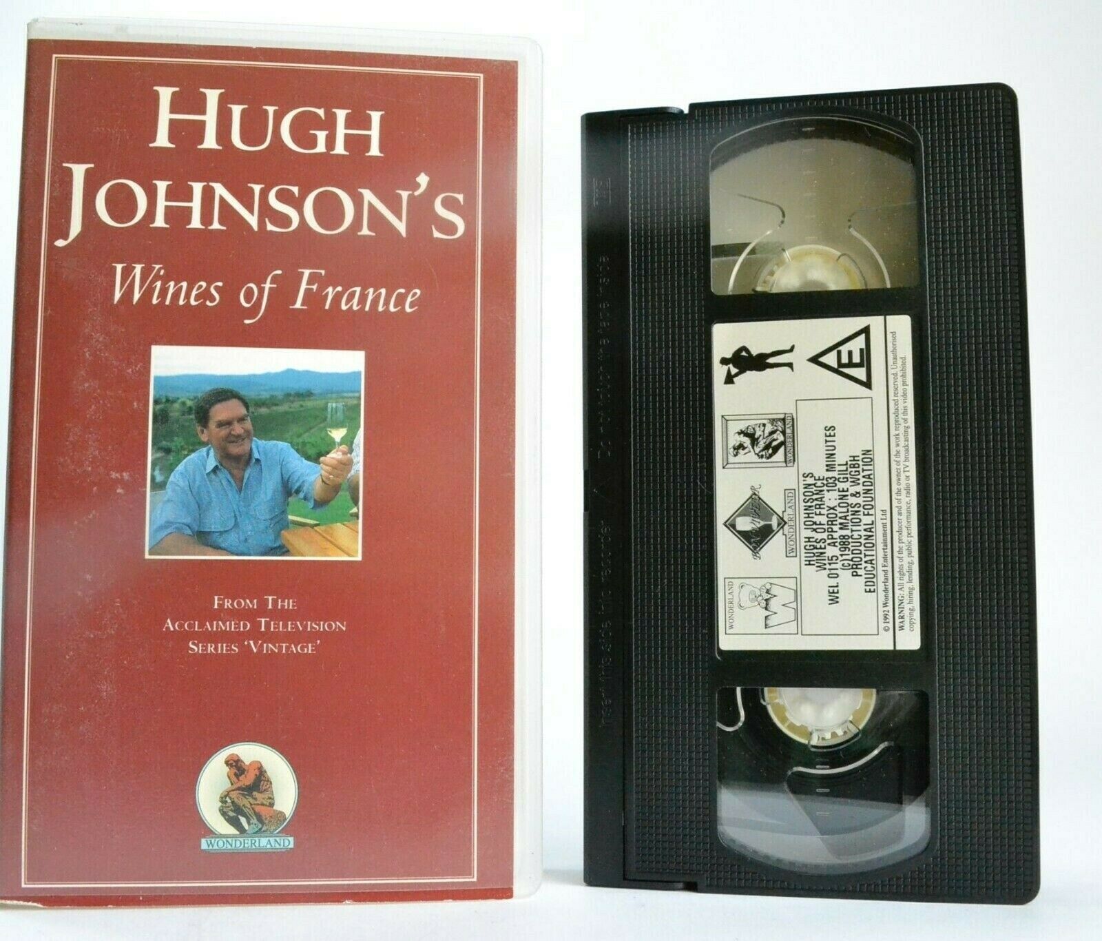 Wines Of France: By Hugh Johnson - Burgundy - Bordeux - Champagne - Pal VHS-