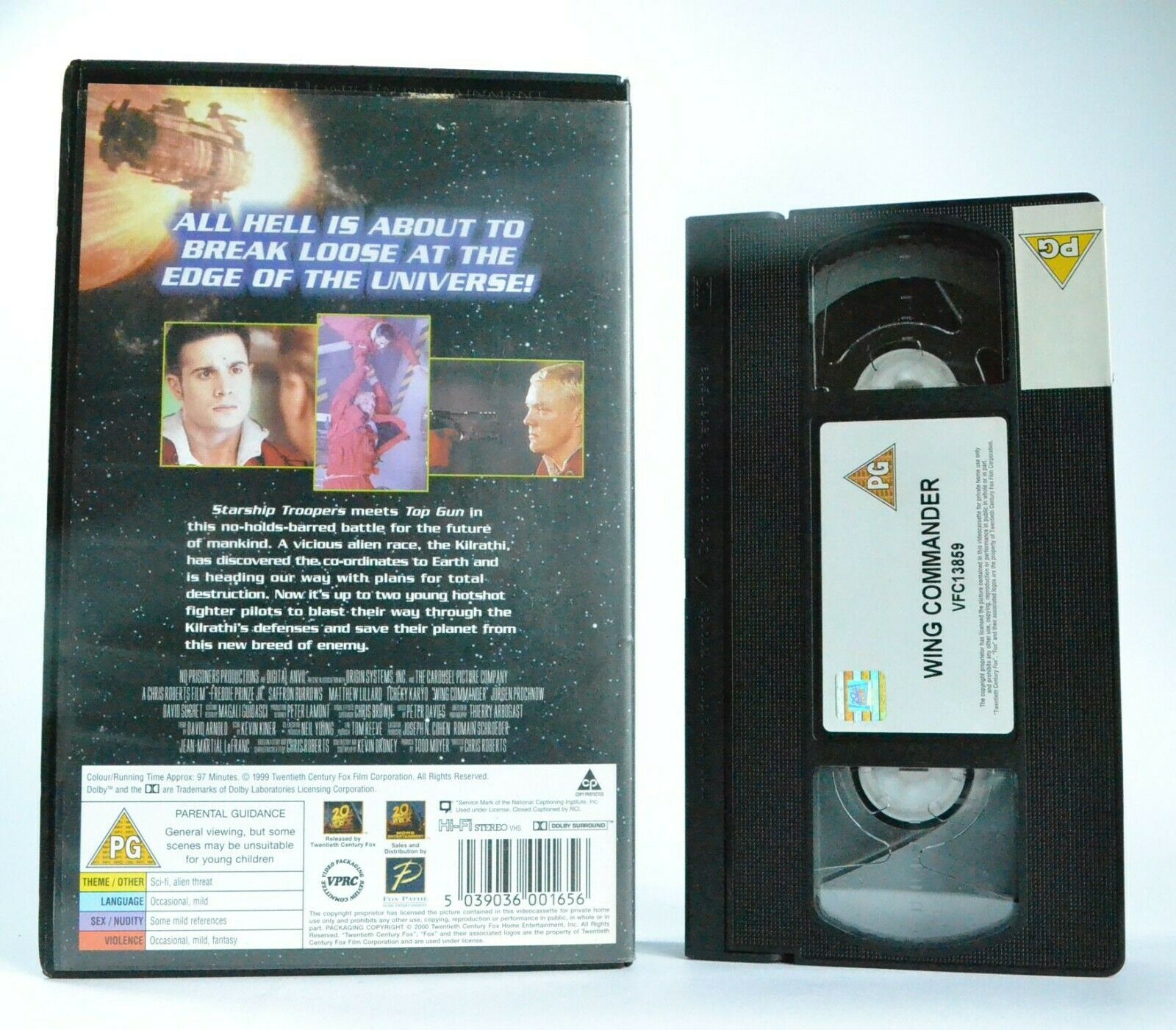 Wing Commander: F.Prinze,Jr./M.Lillard - Sci-Fi (1999) - Large Box - Pal VHS-