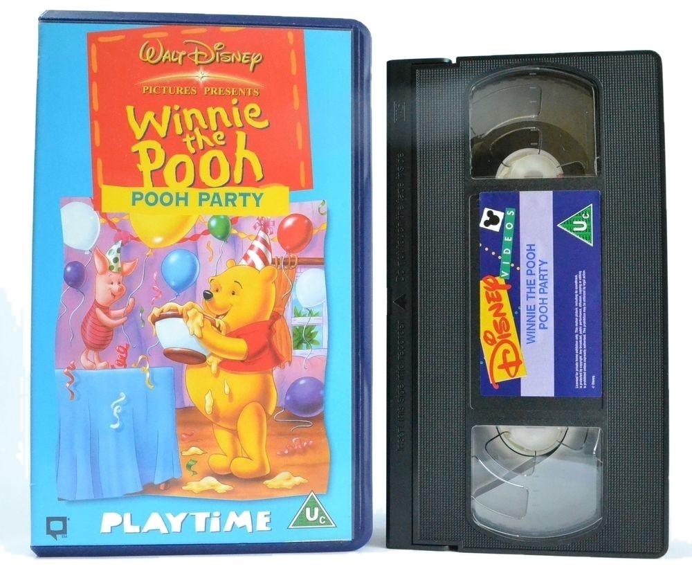 Winnie The Pooh: Pooh Party - Playtime Range - Disney Education Animation - VHS-