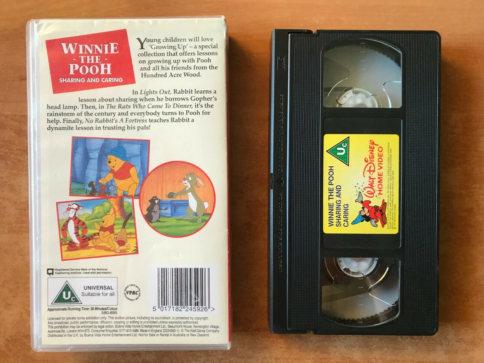 Winnie The Pooh: Sharing And Caring [Walt Disney] Animated Adventures - Pal VHS-