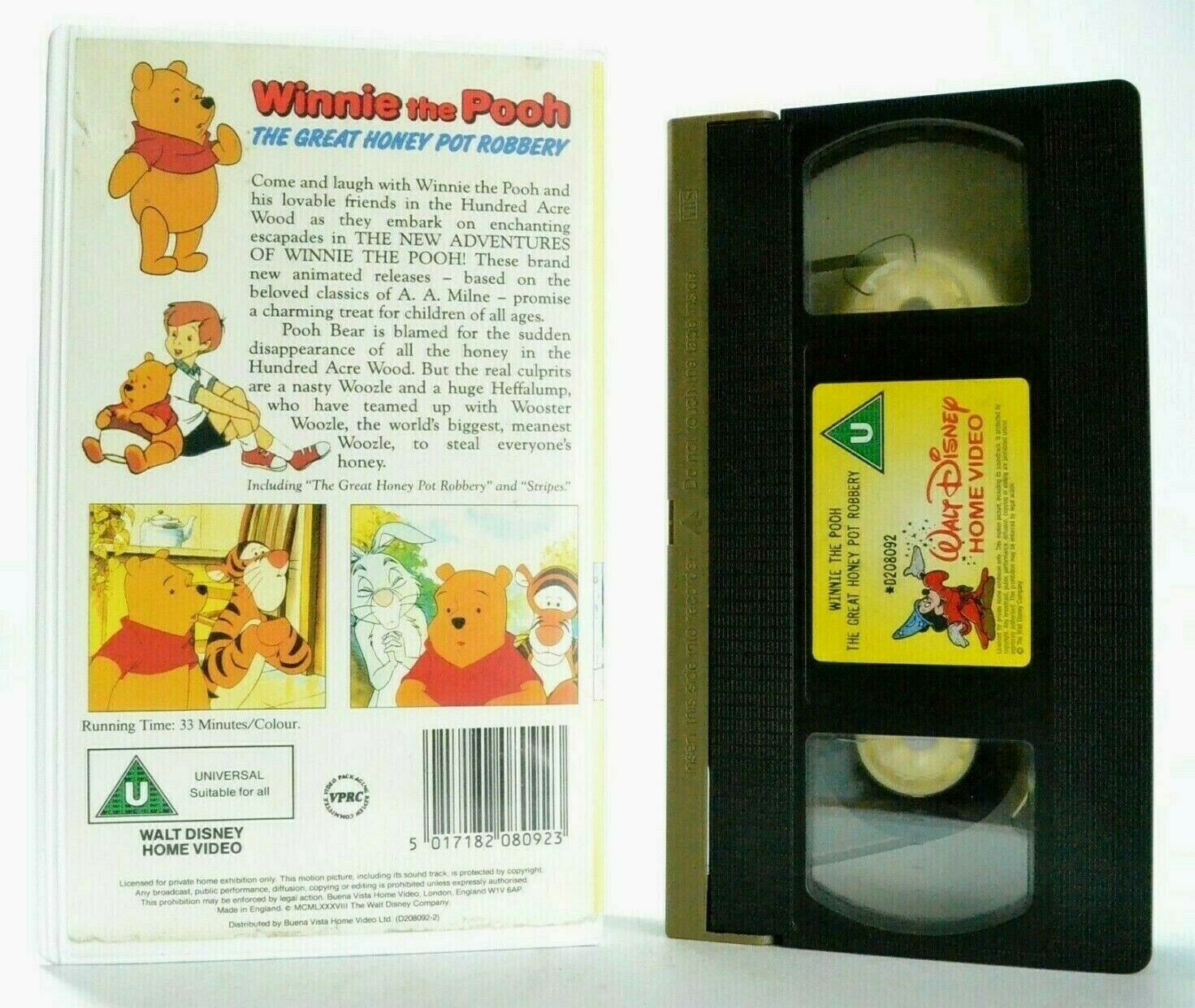 Winnie The Pooh: The Great Honey Pot Robbery - A.A.Milne Classic - Kids - VHS-