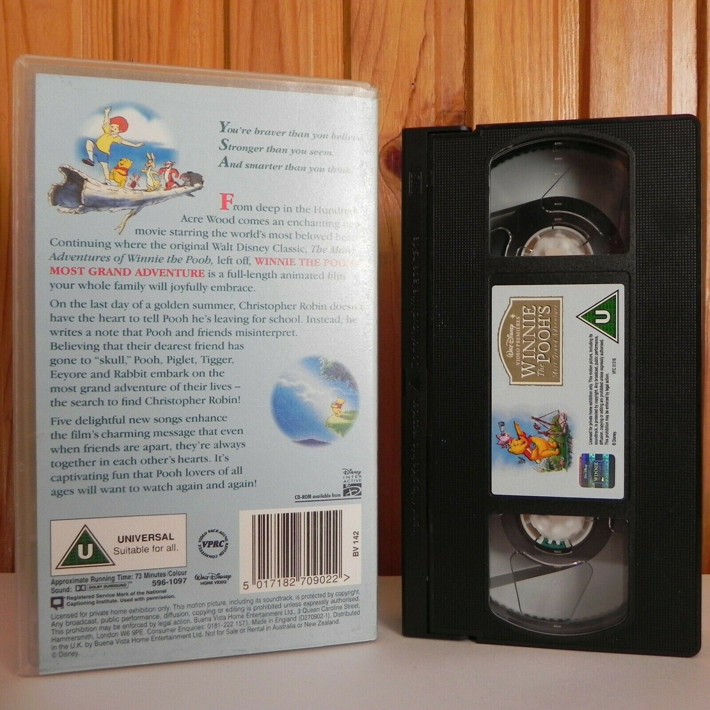 Winnie The Pooh's Most Grand Adventure - Walt Disney - Animated - Kids - Pal VHS-