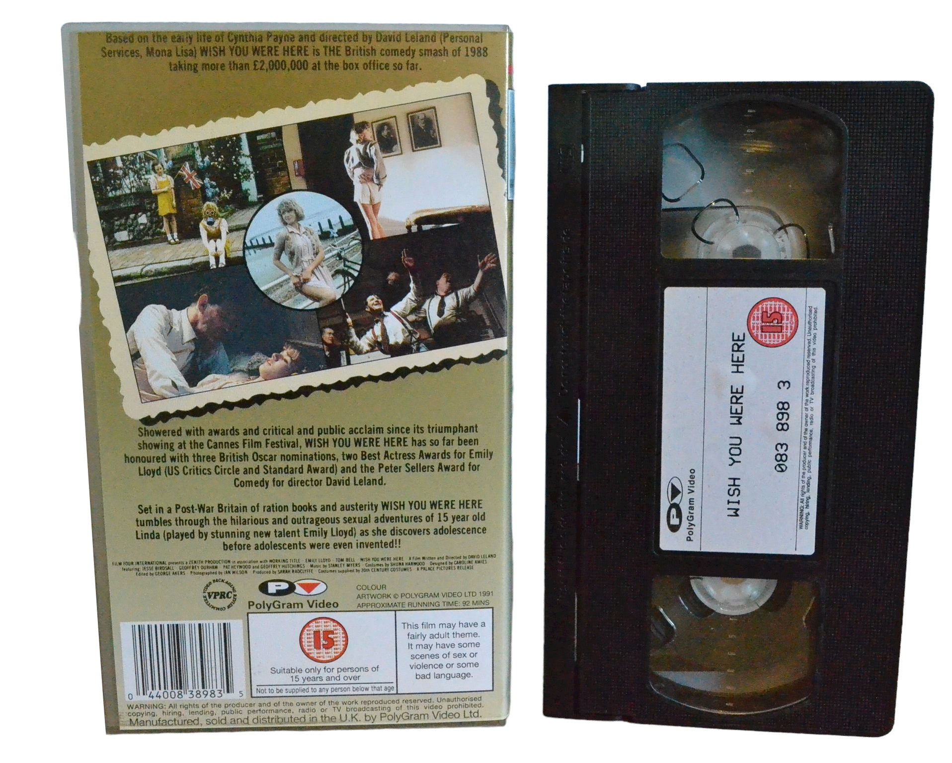 Wish You Were Here - Emily Lloyd & Tom Bell - Front Vedio - Comedy - Pal - VHS-