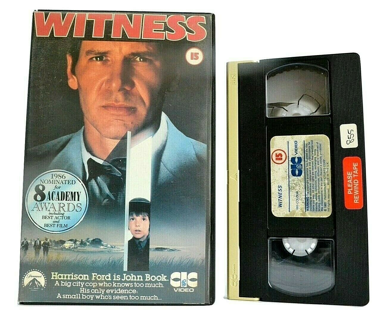 Witness (1985); [Peter Weir] - Crime Thriller <[Rental]> Harrison Ford - Pal VHS-