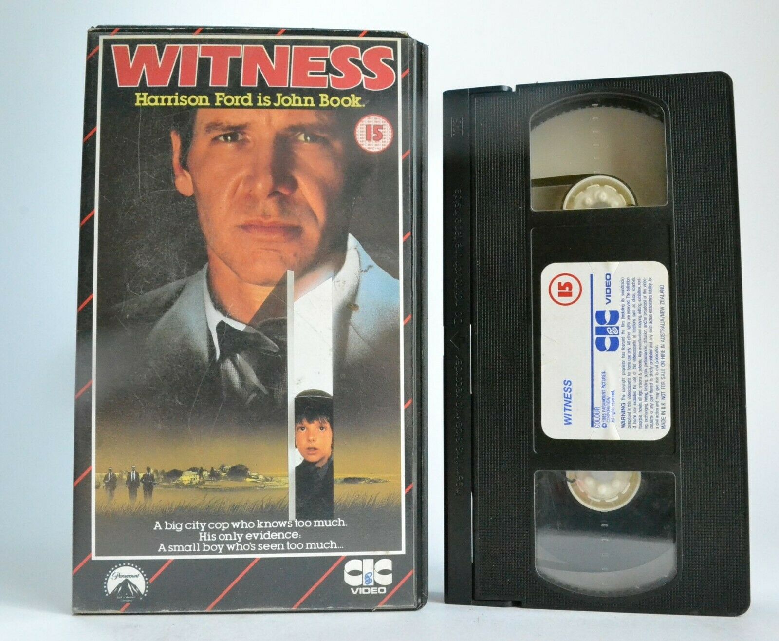 Witness (1985); [Peter Weir] - Neo-Noir Crime Thriller - Harrison Ford - Pal VHS-