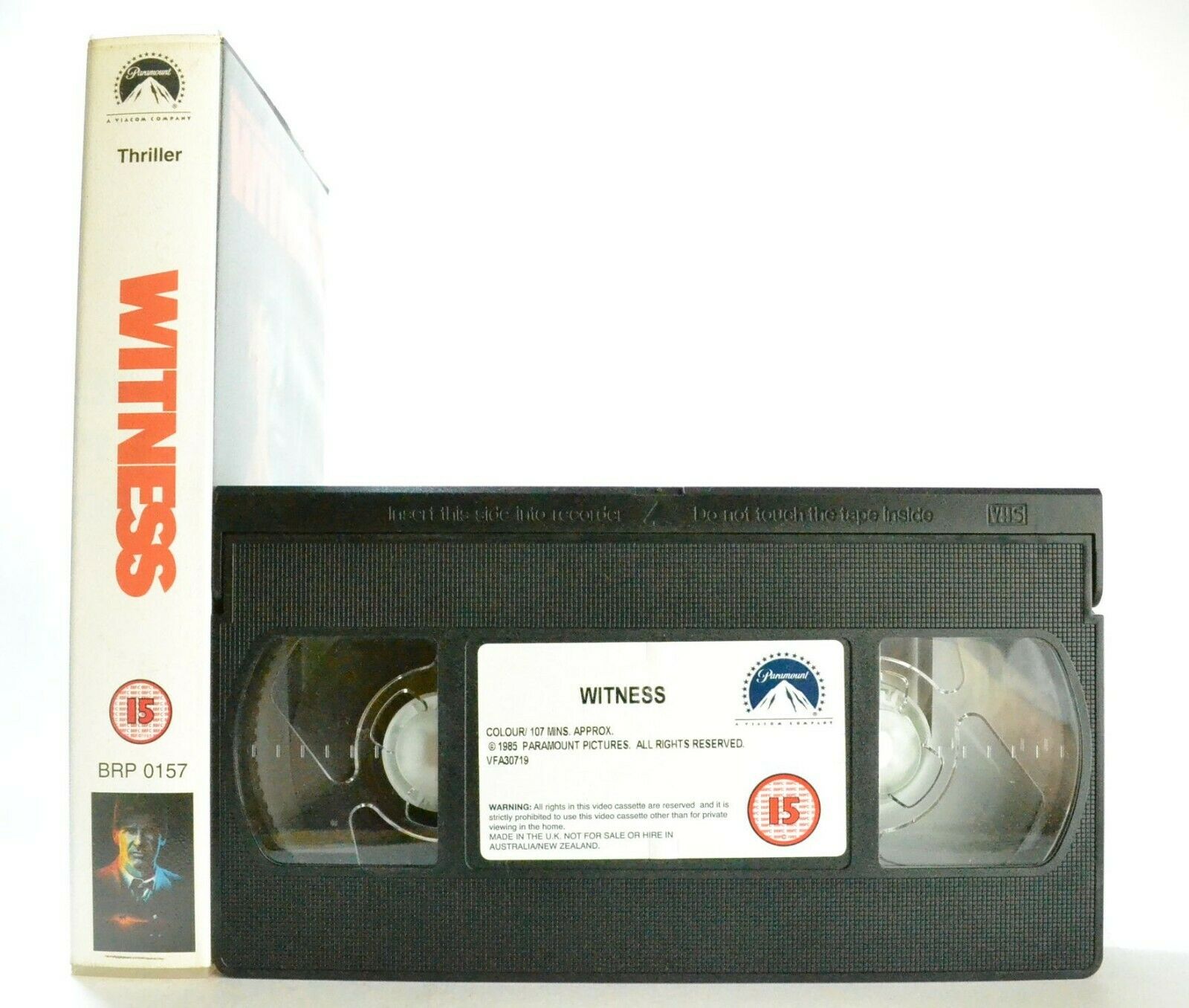 Witness: Peter Weir Film - Crime Thriller - Harrison Ford/Kelly McGillis - VHS-