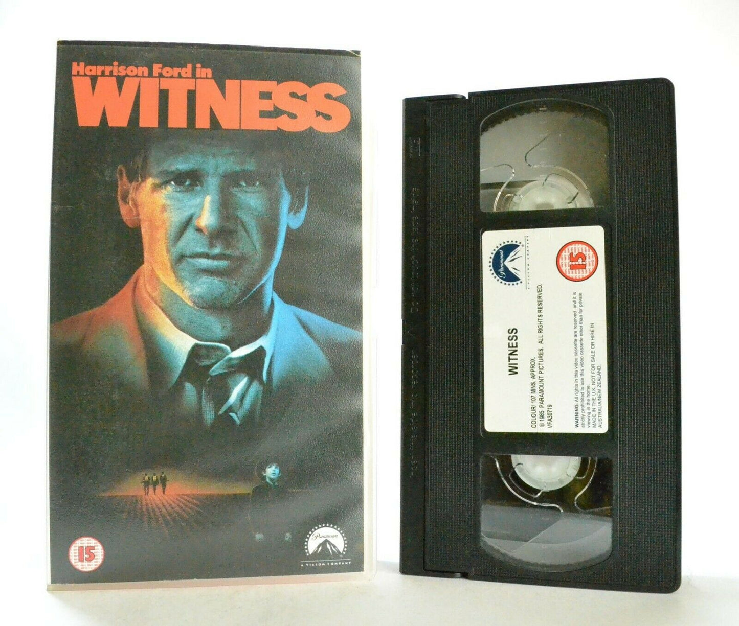 Witness: Peter Weir Film - Crime Thriller - Harrison Ford/Kelly McGillis - VHS-