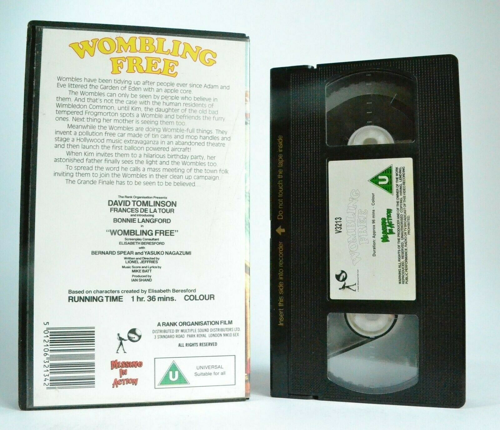 Wombling Free: By L.Jeffries (1977) - Children's BBC Series Adaption - Pal VHS-