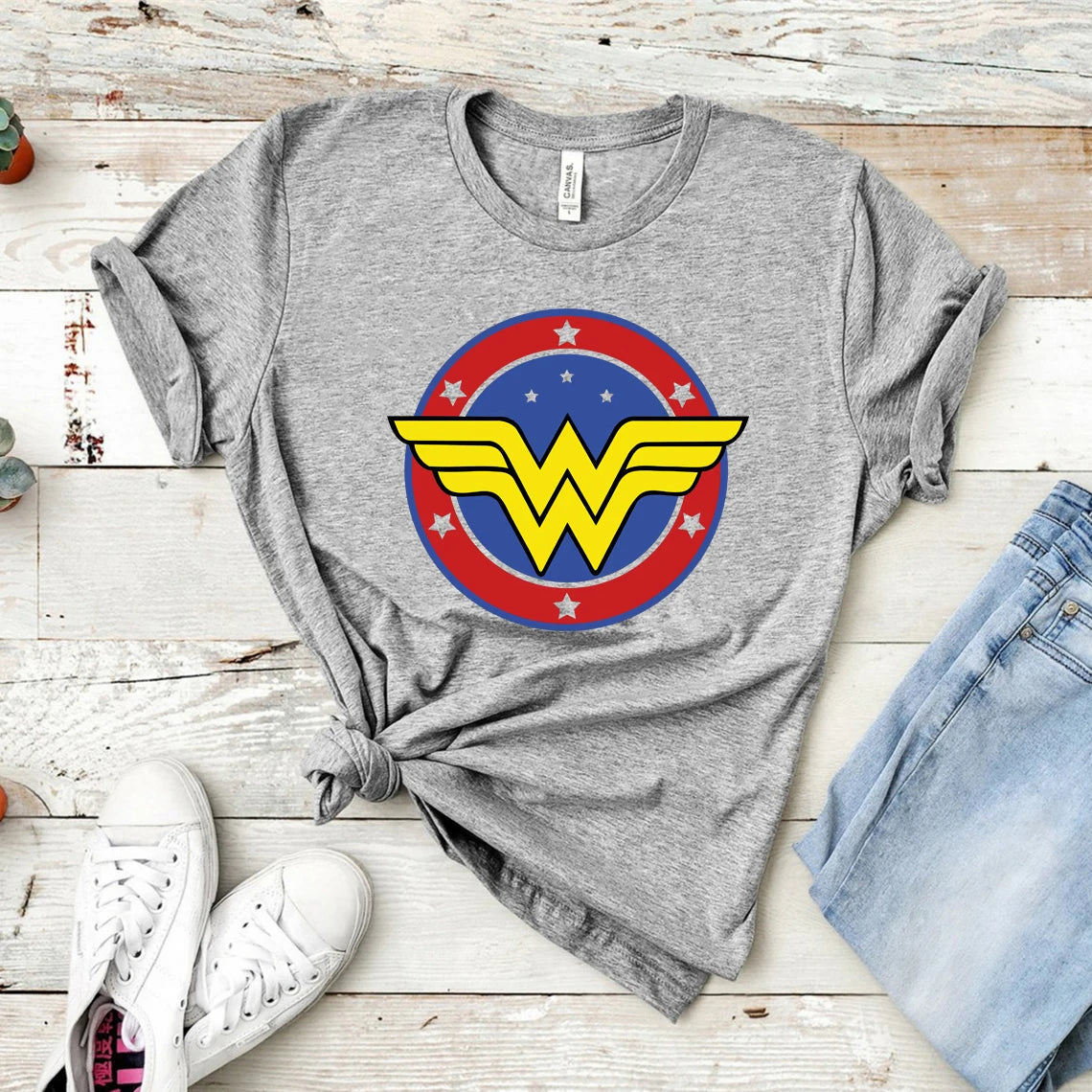 Wonder Female T-Shirt - Mother's Day Gift - Superhero Mama Tee-GRAY-XXXL-