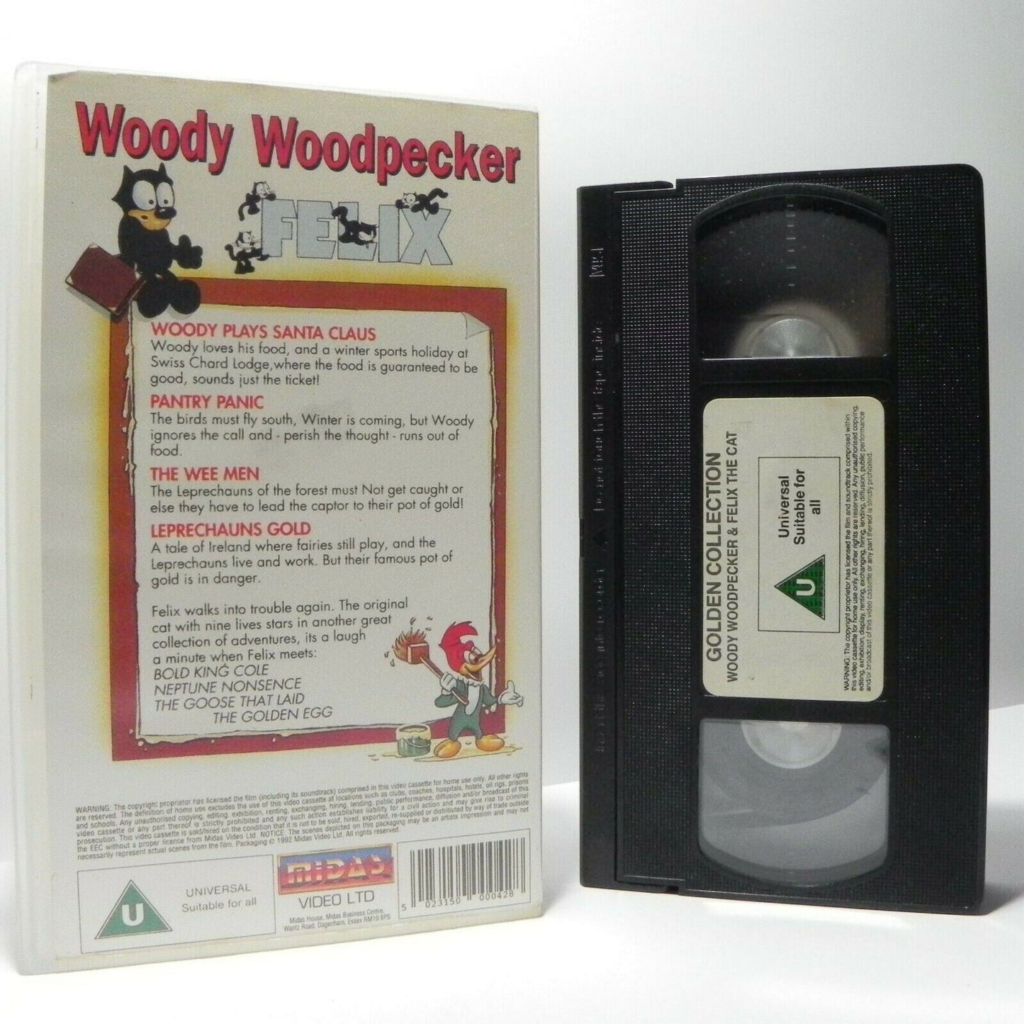 Woody Woodpecker/Felix The Cat - Classic Animations - Children's - Pal VHS-