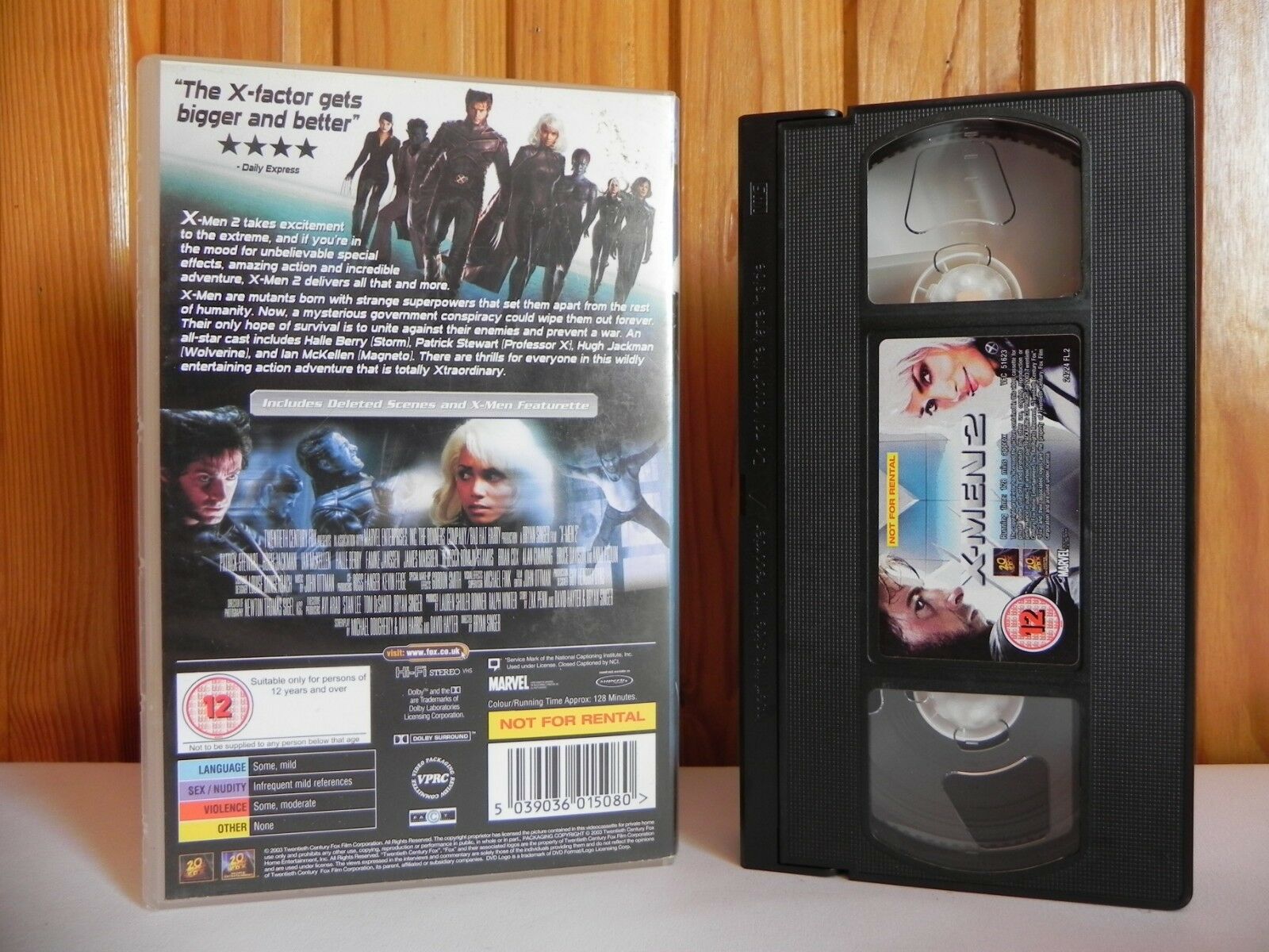 X-Men 2 - 20th Century Fox - Action - Patrick Stewart - Hugh Jackman - Pal VHS-