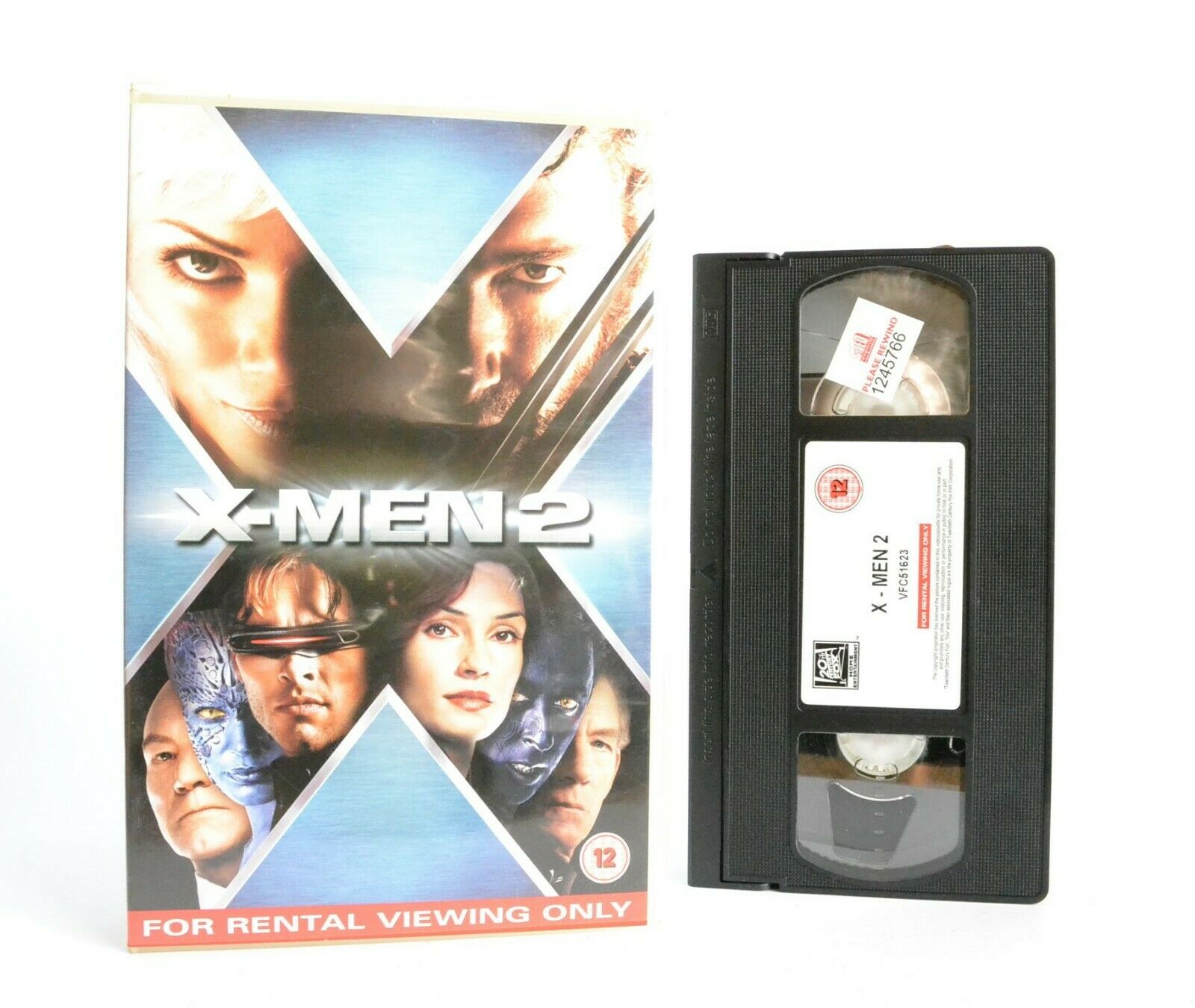 X-Men 2: Superhero Action - Large Box [Rental] - H.Jackman / H.Berry - Pal VHS-