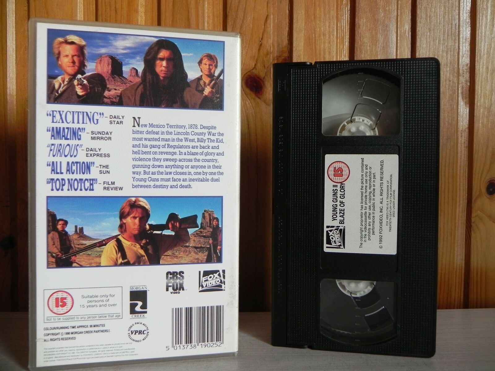 YOUNG GUNS 2 - Western - Billy The Kid - Estevez/Sutherland - CBS FOX - Pal VHS-