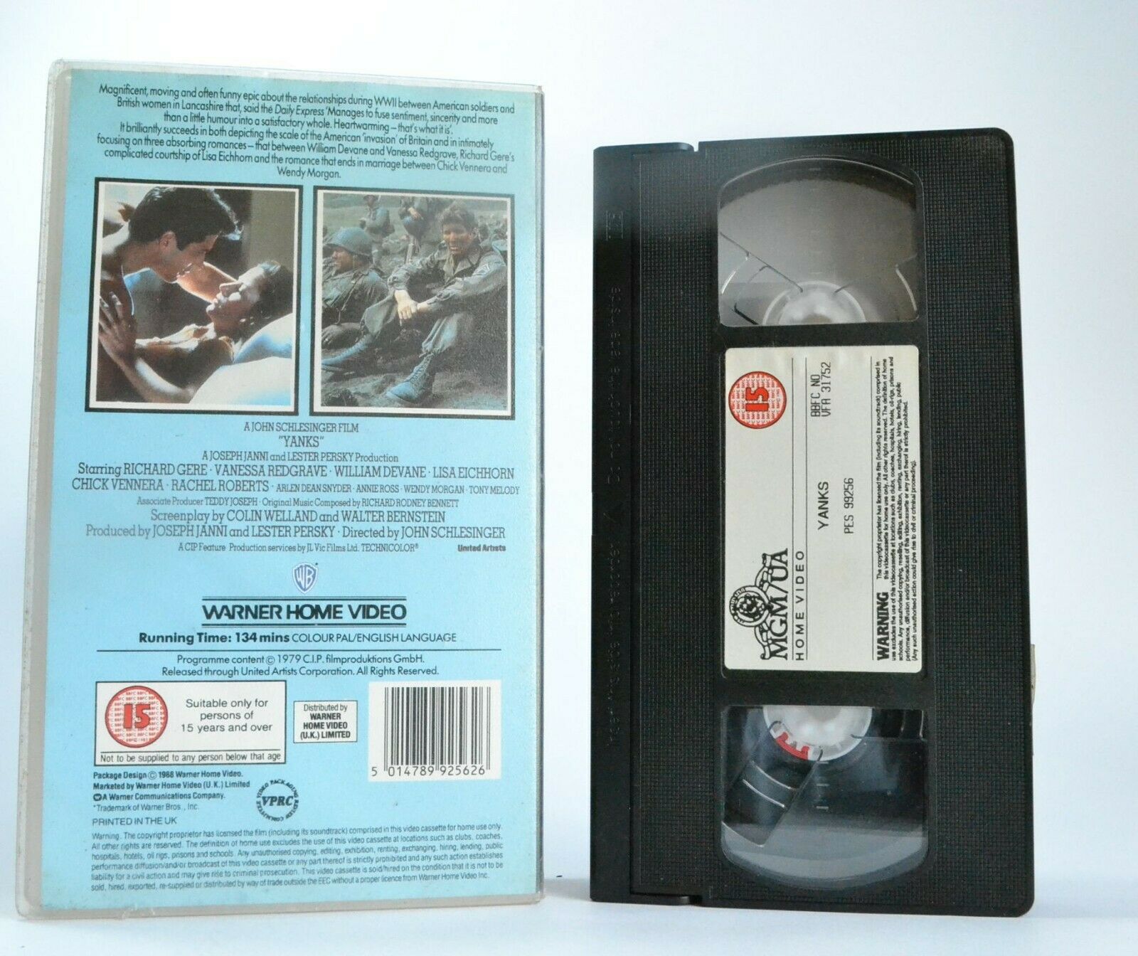 Yanks (1979) - Drama - Second World War - Northern England - Richard Gere - VHS-