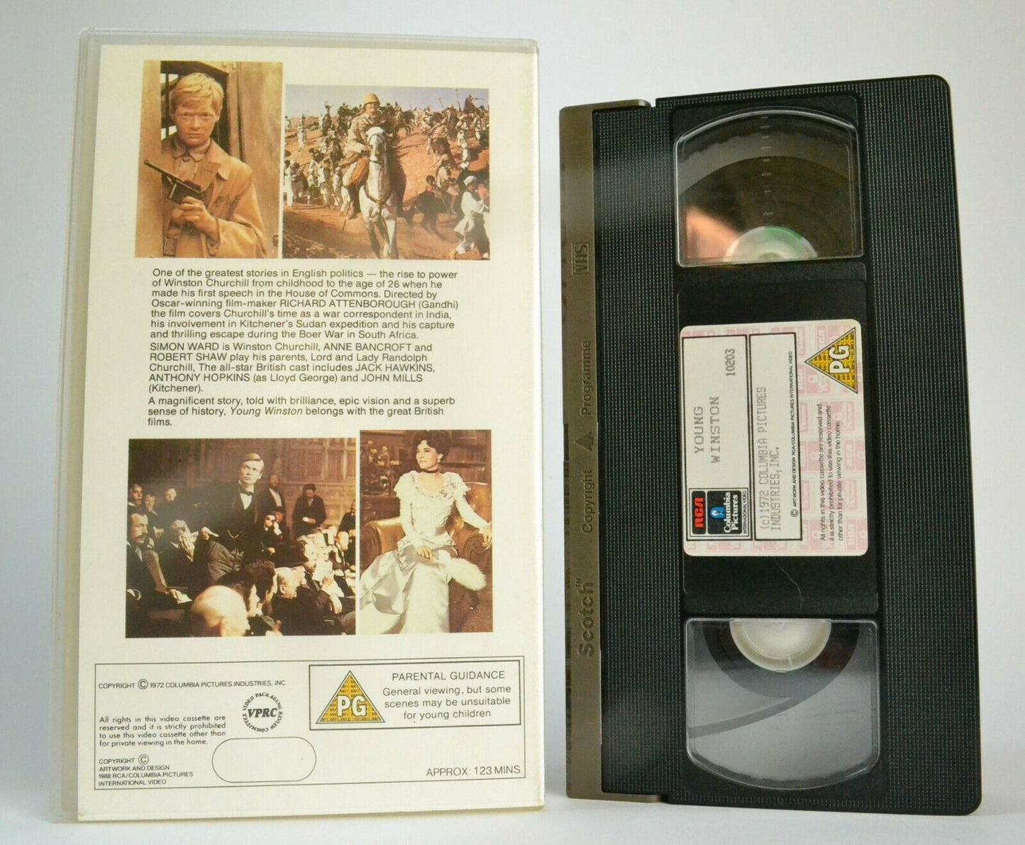 Young Winston; [Richard Attenborough] Winston Churchill - Robert Shaw - Pal VHS-