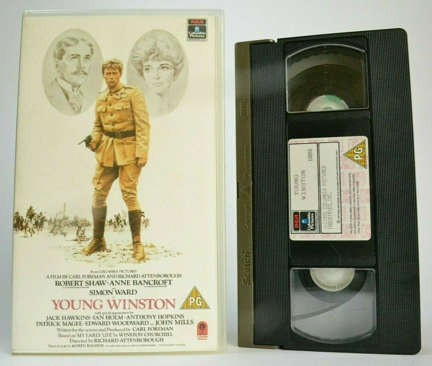 Young Winston; [Richard Attenborough] Winston Churchill - Robert Shaw - Pal VHS-