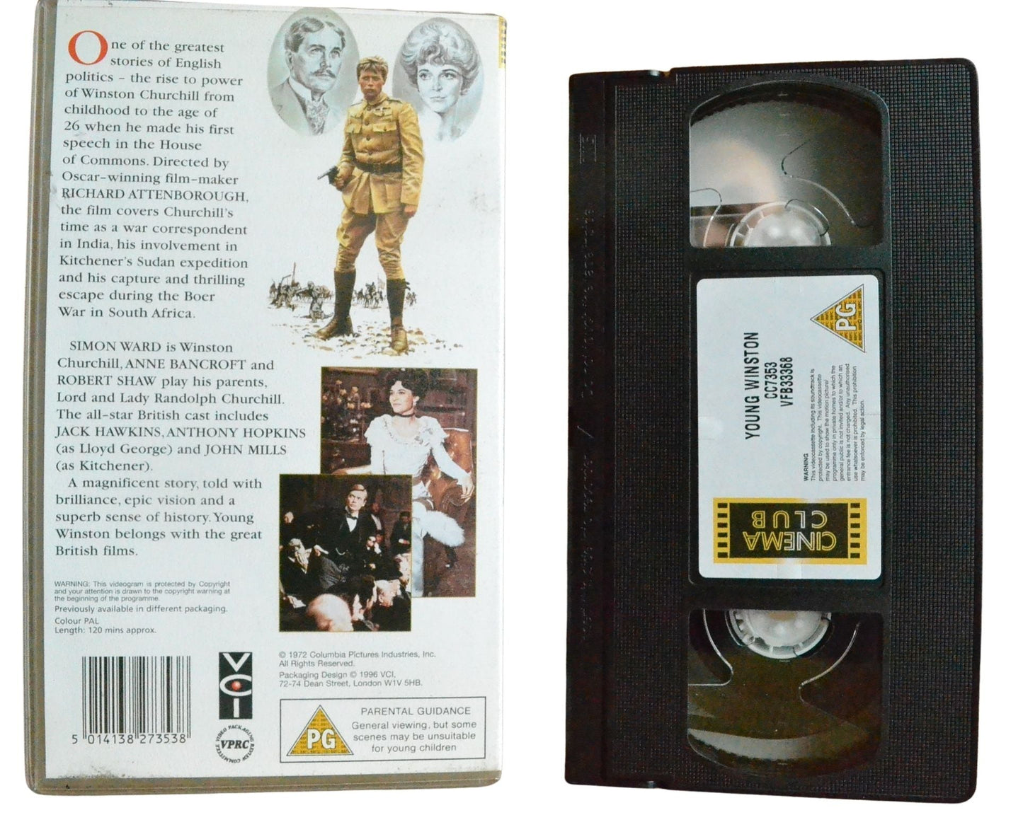 Young Winston - Robert Shaw - Vintage - Pal VHS-