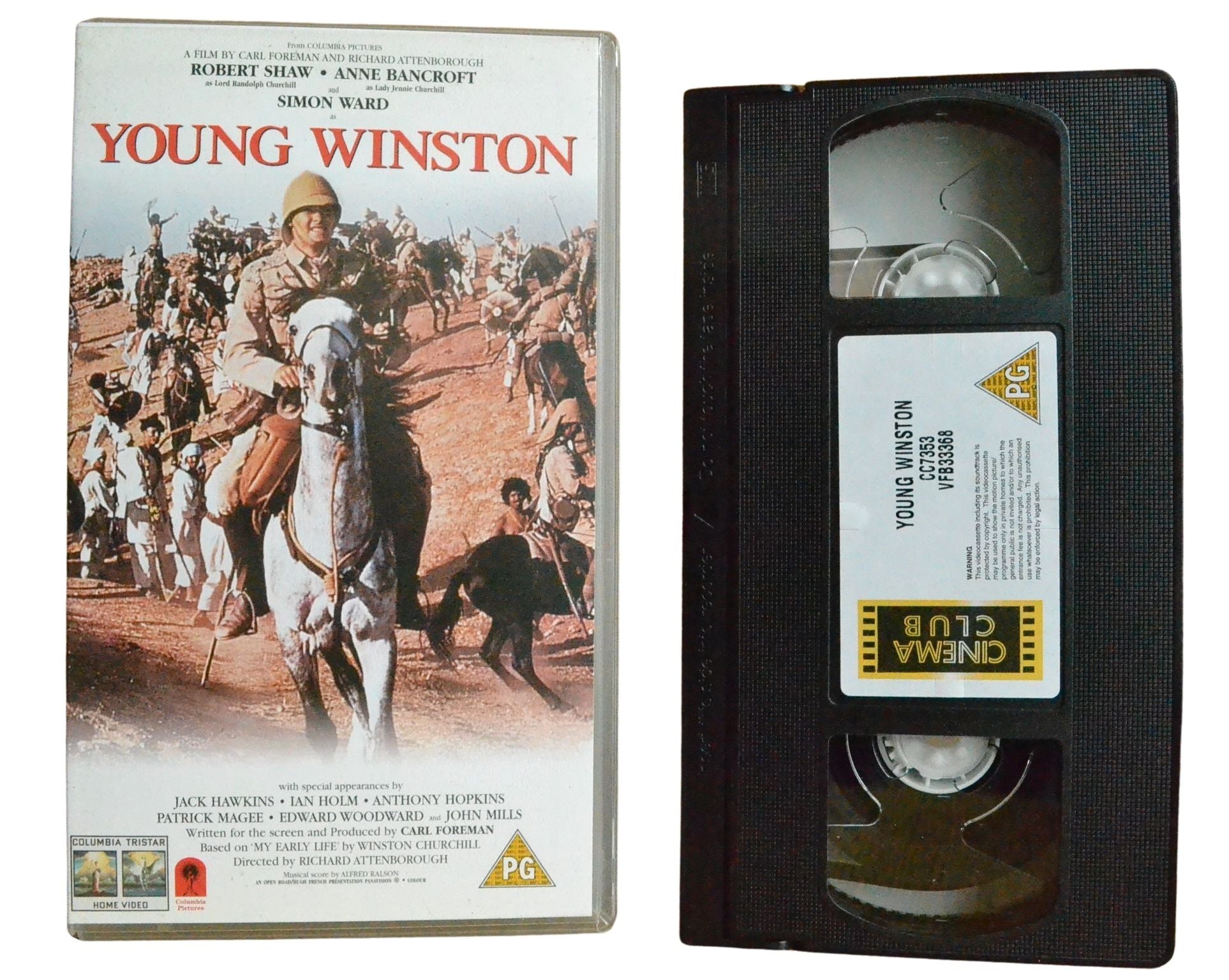 Young Winston - Robert Shaw - Vintage - Pal VHS-