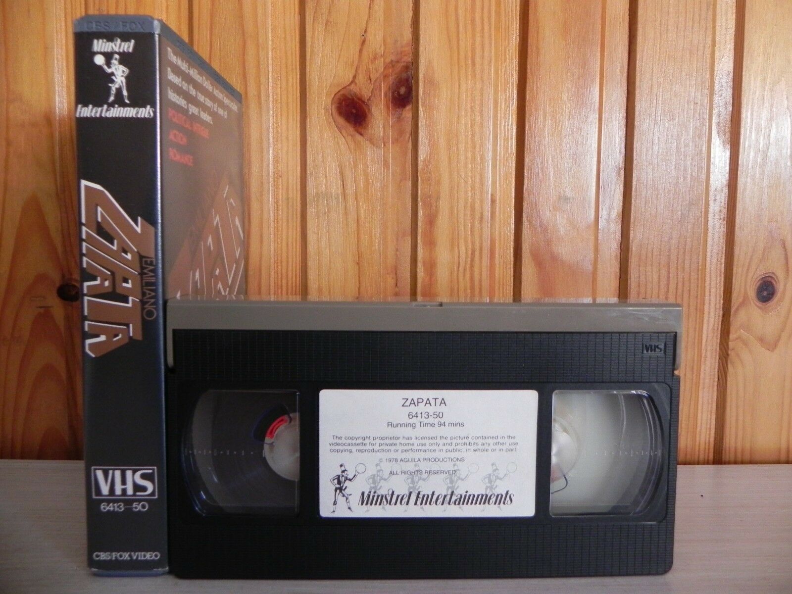 Zapata - Emiliano Zapata Salazar - Antonio Aguilar - Minstrel - Pre Cert - VHS-