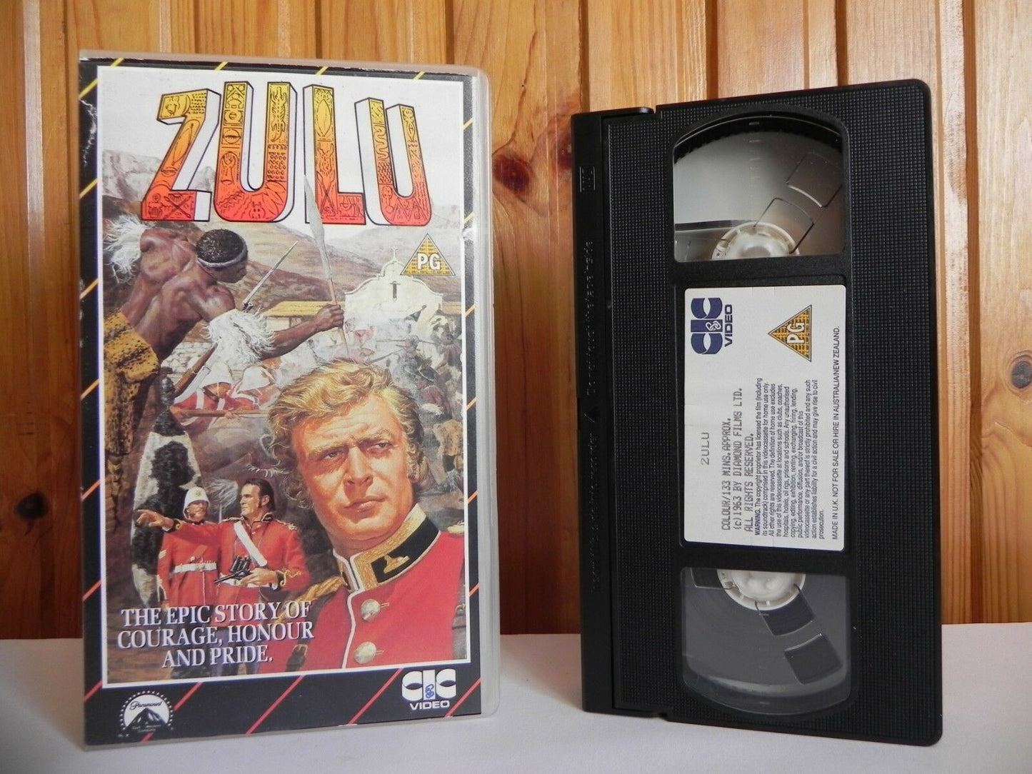 Zulu - CIC Video - Drama - Pre-Cert - Michael Caine - Stanley Barker - VHS-