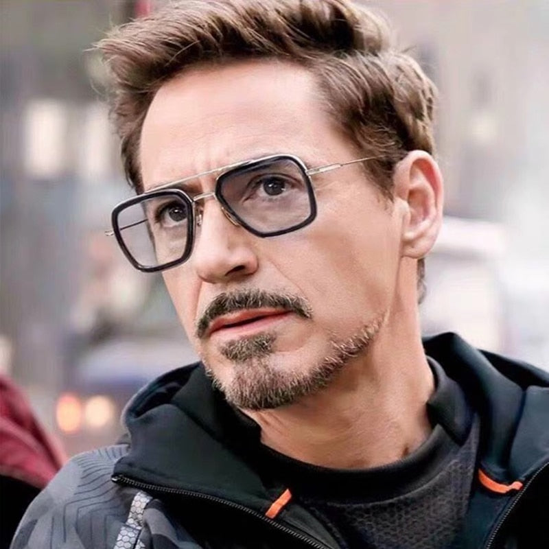 luxury Fashion Tony Stark Style for women Sunglasses Men Square Brand Design Sun Glasses Oculos Retro male iron Man oculos de-