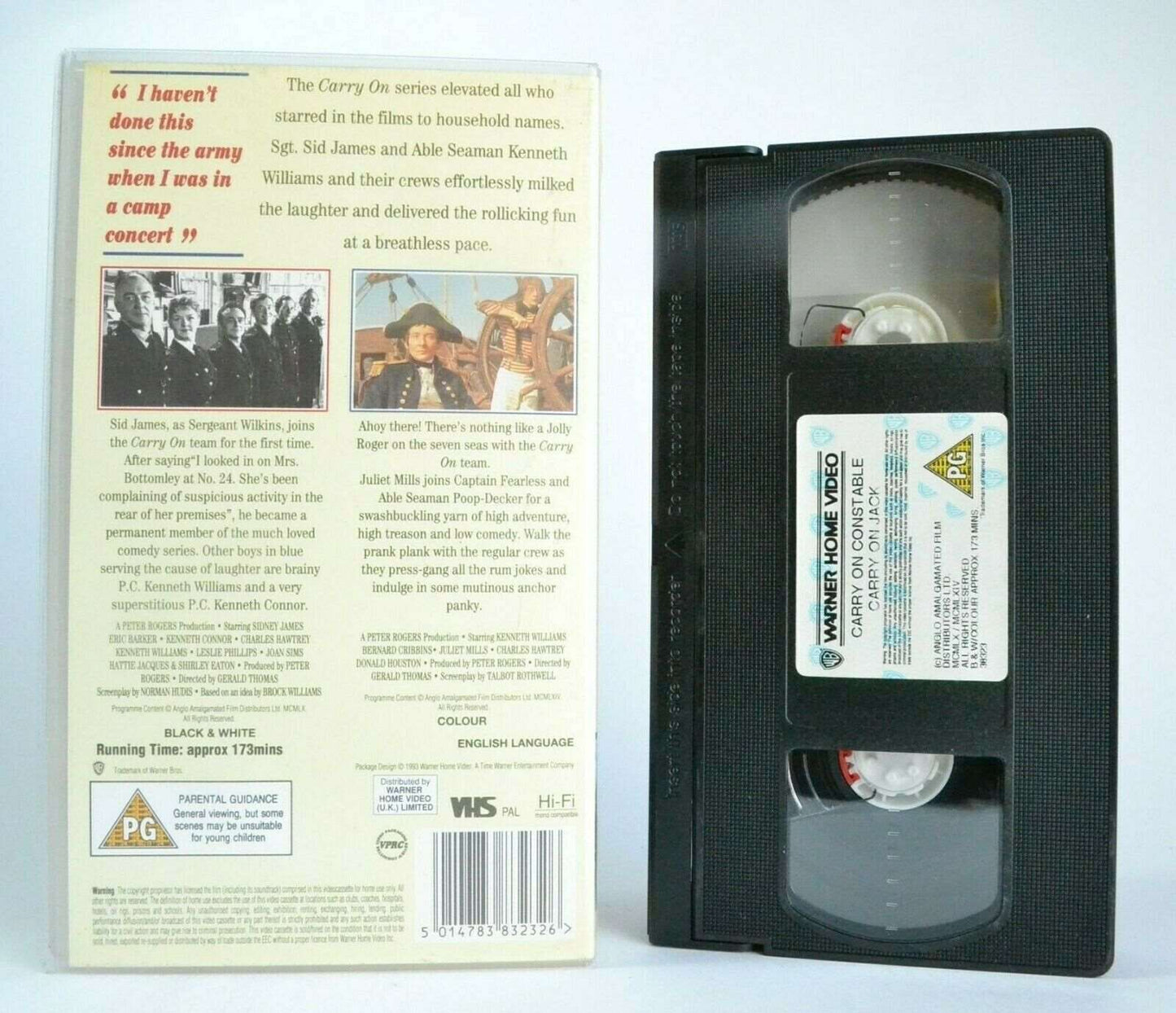 2x Carry On: Constable (1960)/Jack (1964) - Comedy - Kenneth Connor - Pal VHS-