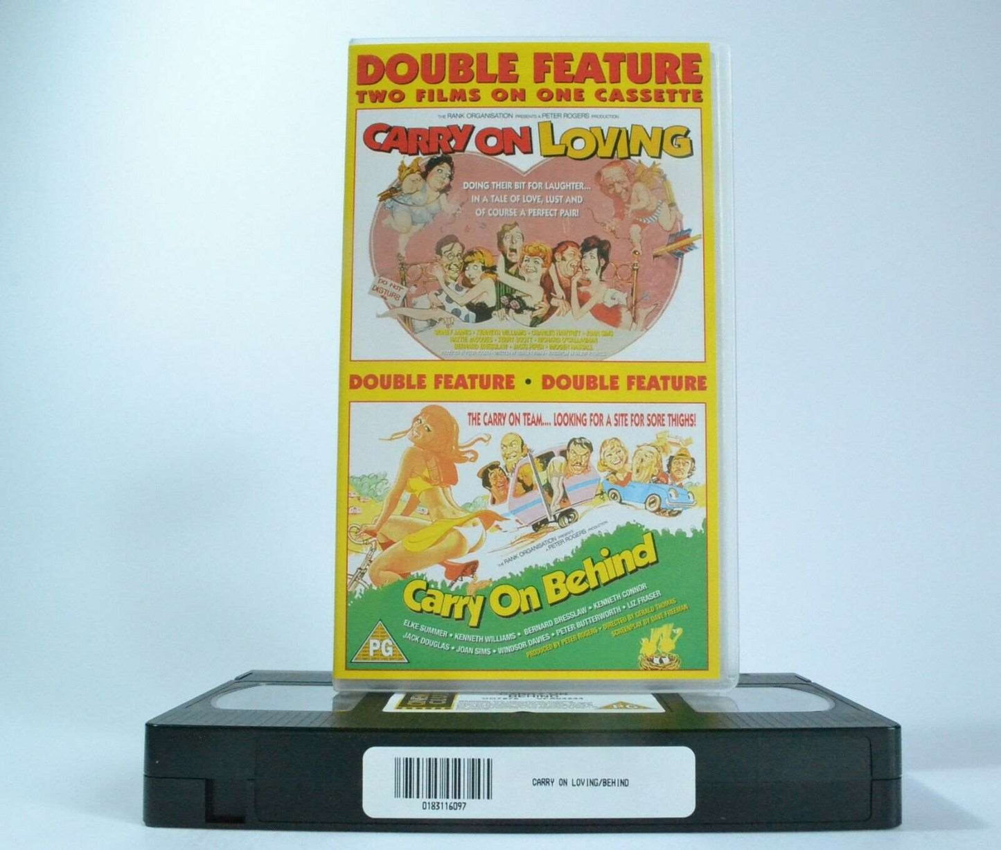 2x Carry On: Loving (1970) / Behind (1975): Comedy - Kenneth Williams - Pal VHS-