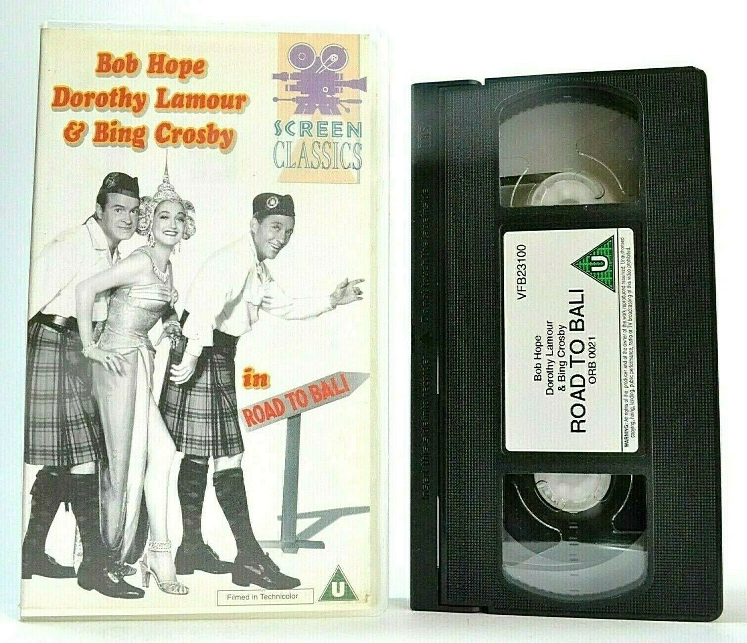 Road To Bali (1952) - Comedy - Bing Crosby - Bob Hope - Dorothy Lamour - Pal VHS-