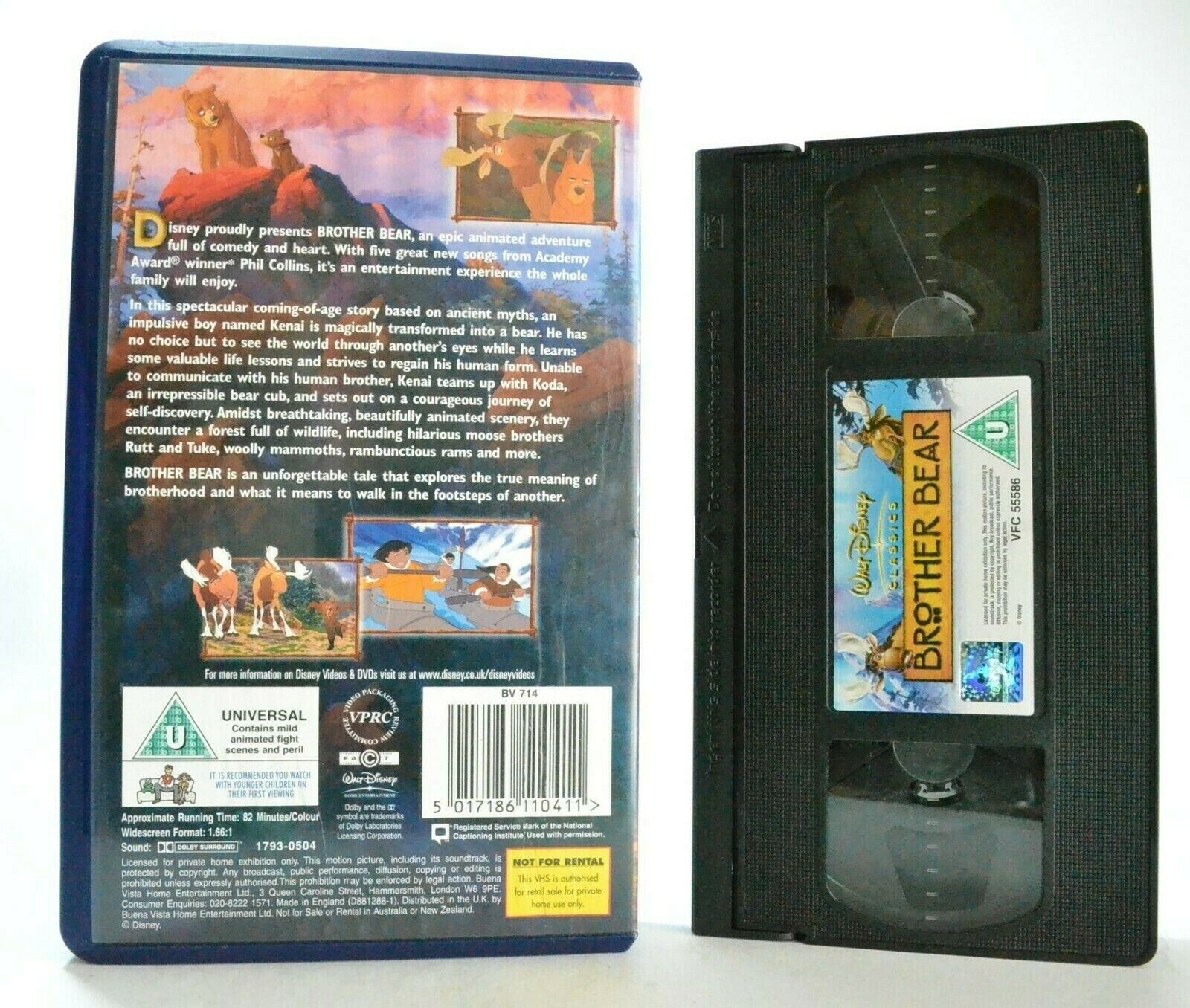 Brother Bear: Animated Film (2003) - Walt Disney - Adventures - Kids - Pal VHS-