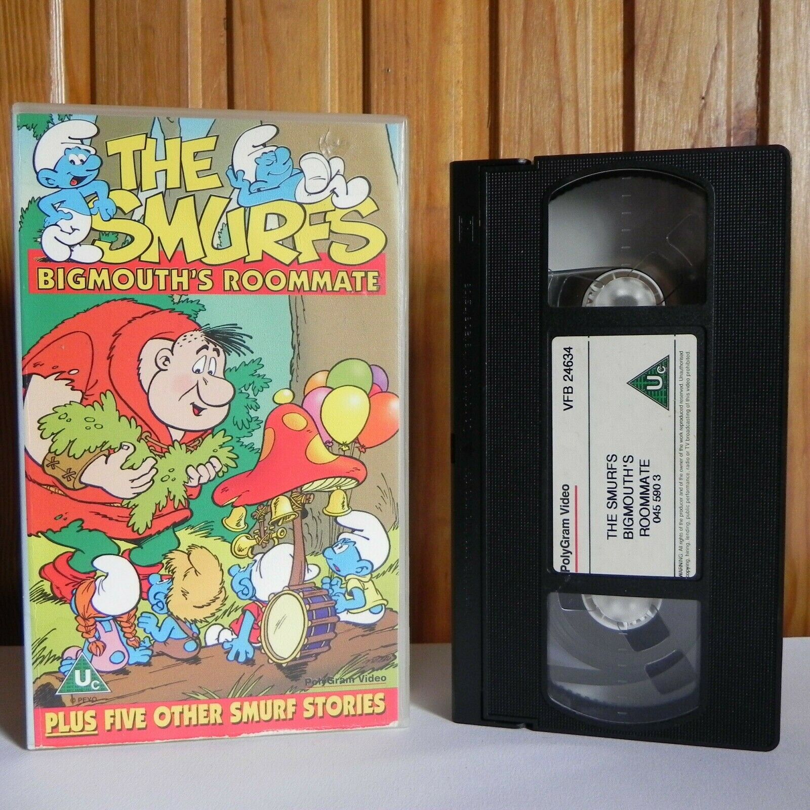 The Smurfs: Bigmouth's Roommate - Animated - Adventures - Children's - Pal VHS-