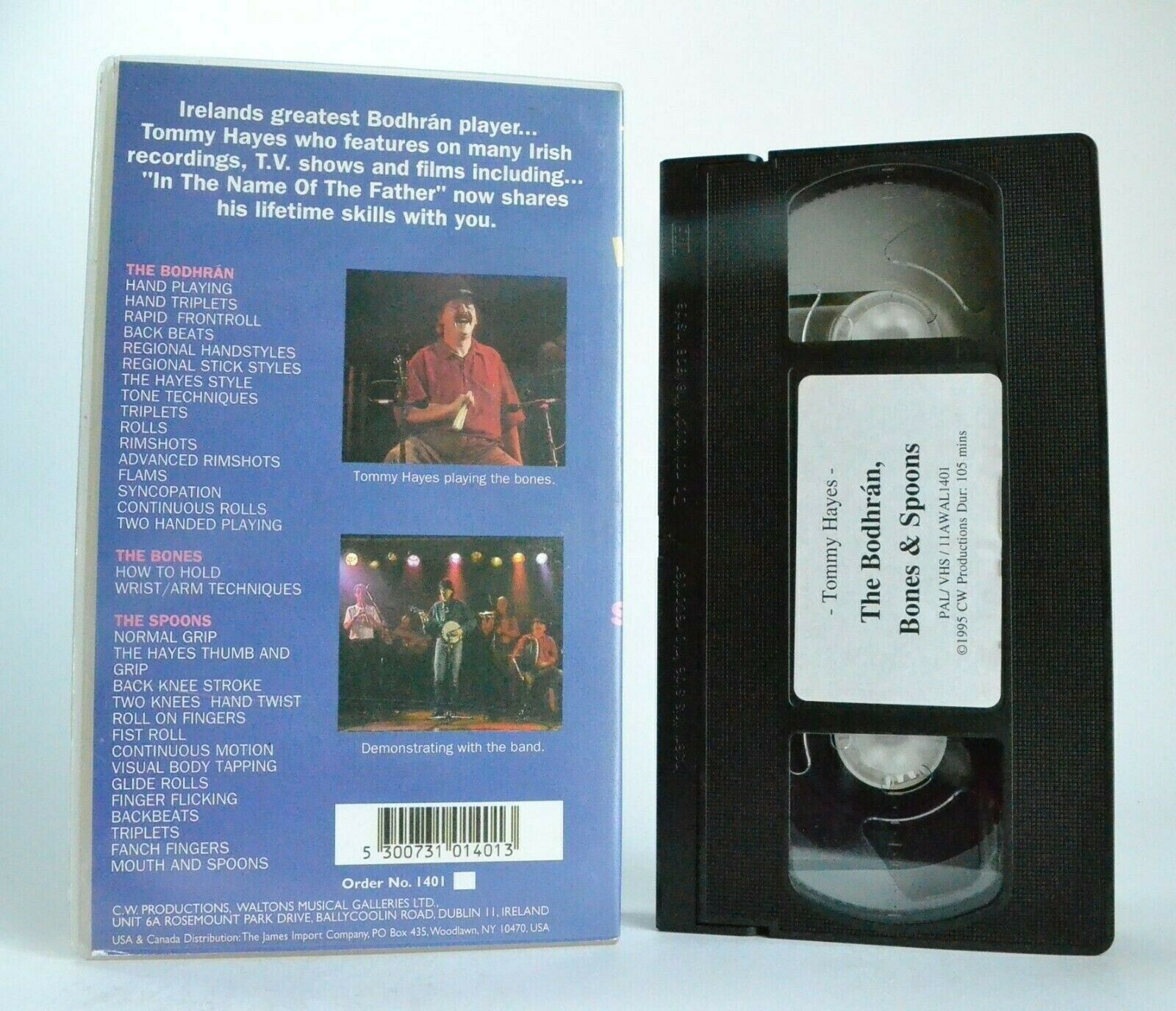 Bodhran Bones And Spoons: By Tommy Hayes - Live Performances - Music - Pal VHS-
