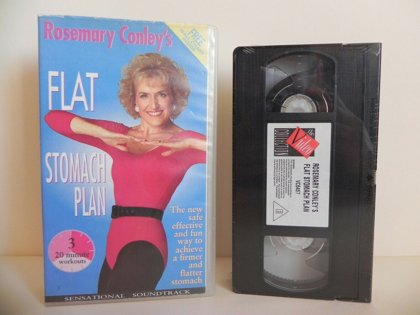 Rosemary Conley's Flat Stomach Plan - Body Toning - Aerobic Workout - Pal VHS-