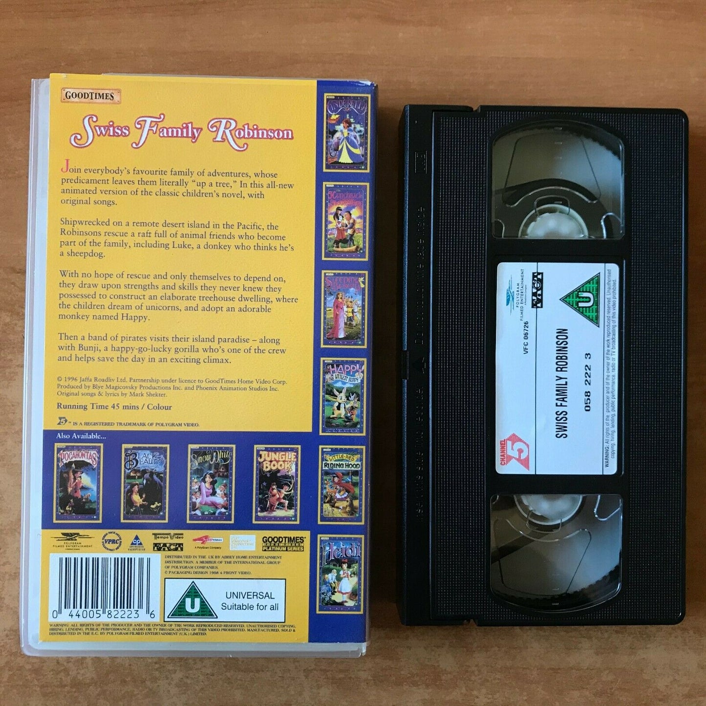 Swiss Family Robinson; [Goodtimes] Animated Adventure - Children's - Pal VHS-