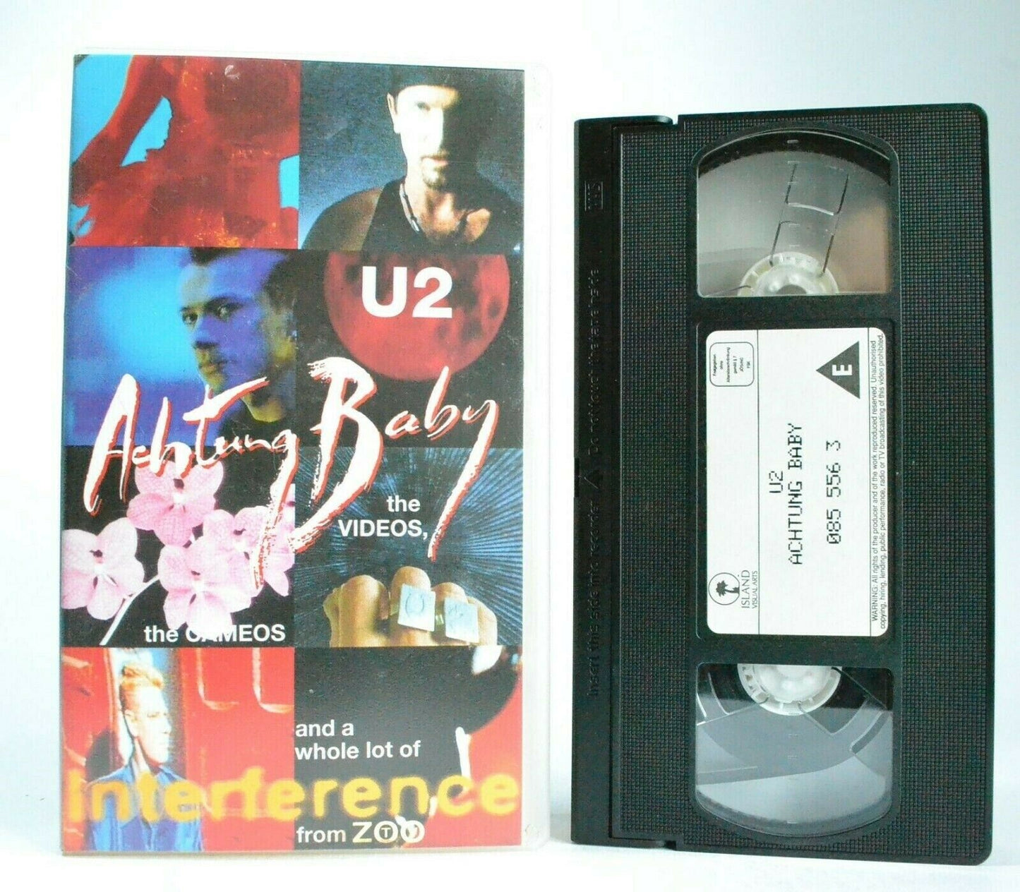 U2: Achtung Baby - Music Videos - Live Performances - Classic Rock Band - VHS-