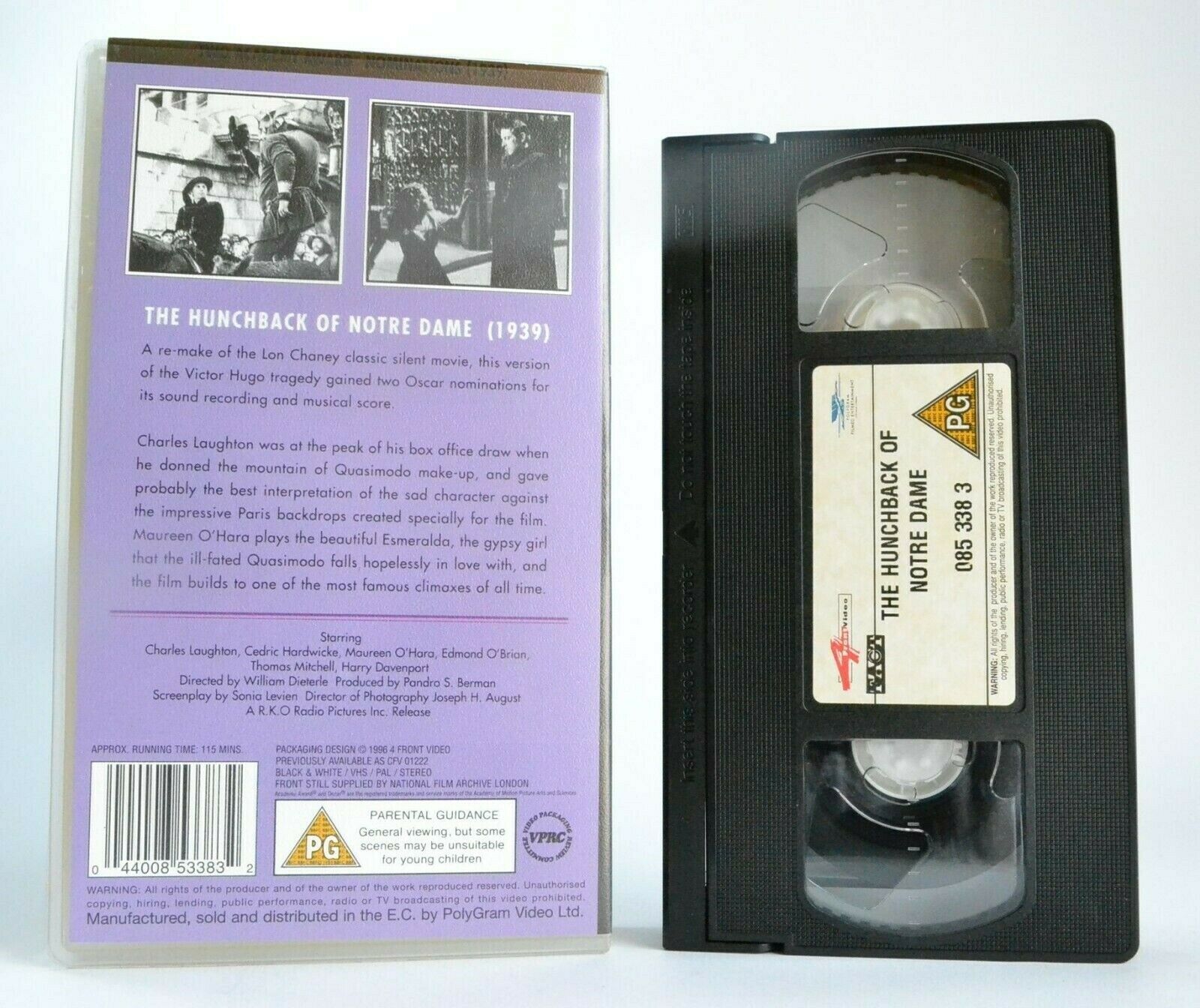 The Hunchback Of Notre Dame (1939): Based On Victor Hugo Novel - Drama - Pal VHS-