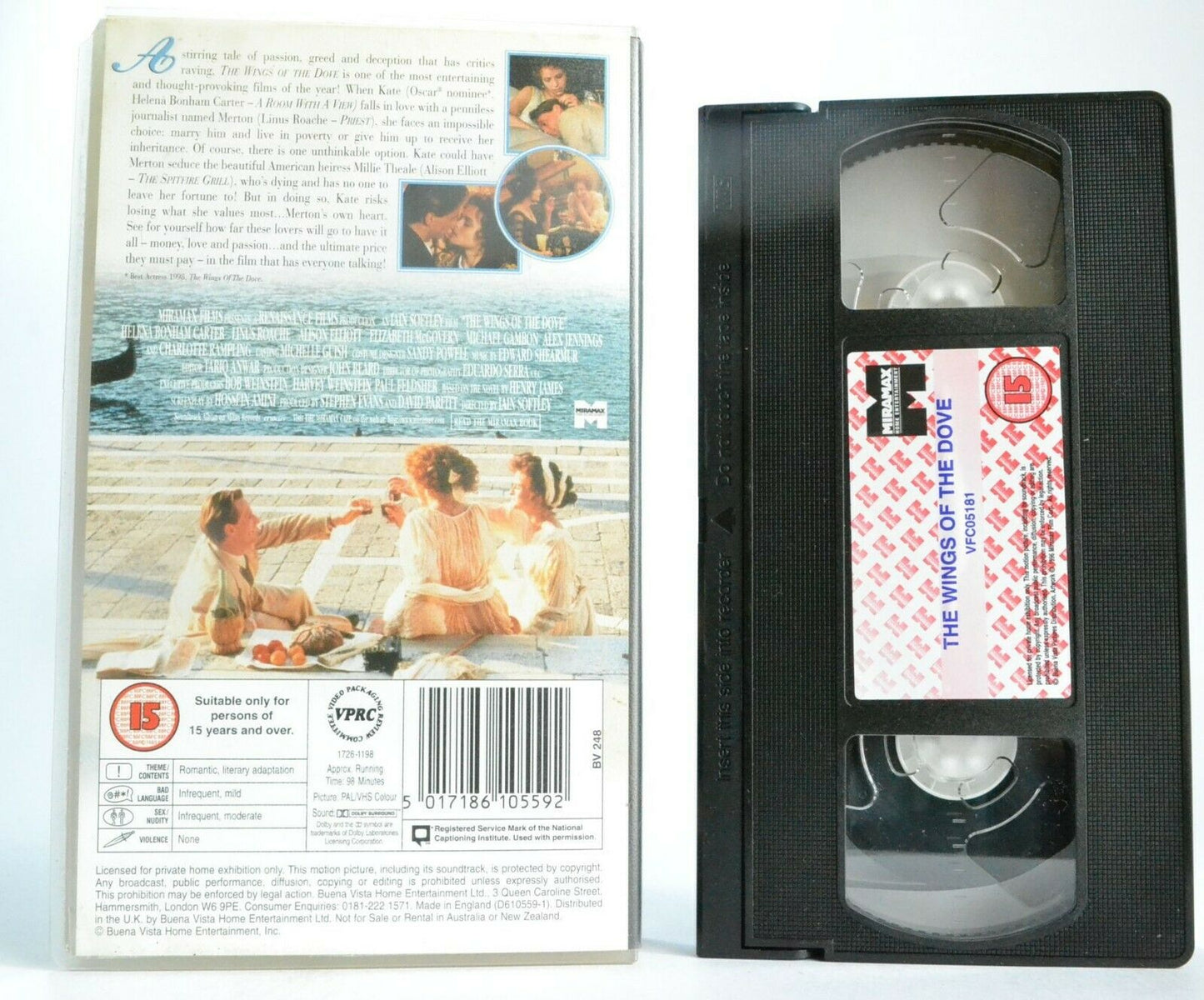 The Wings Of The Dove: Henry James - Romantic Drama - Helena Bonham Carter - VHS-