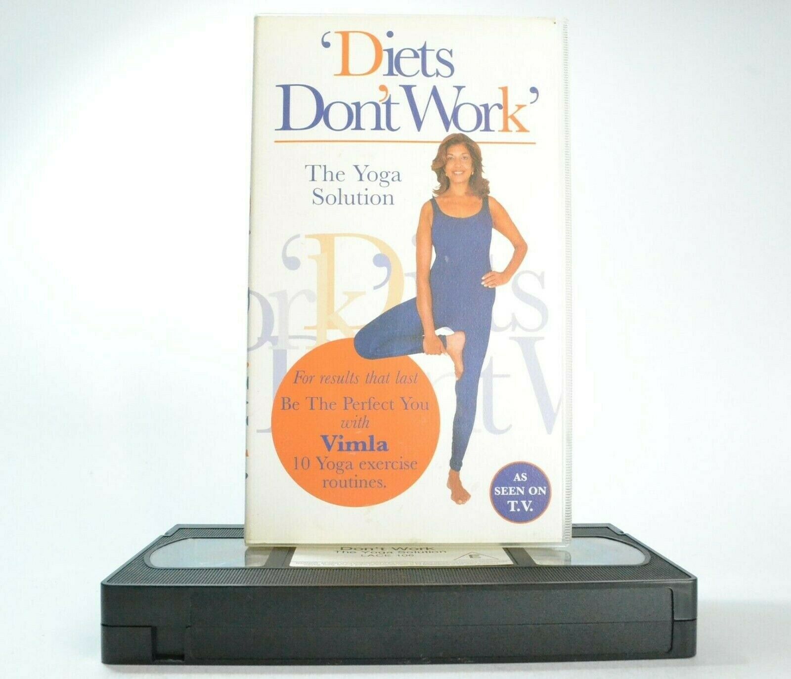 Diets Don't Work: The Yoga Solution - Vimla Lalvani - 10 Exercises - Pal VHS-