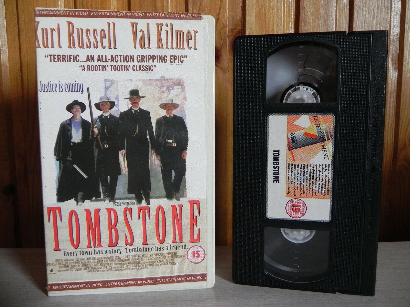 Tombstone - Entertainment In Video - Kurt Russell - Val Kilmer - Pal VHS-