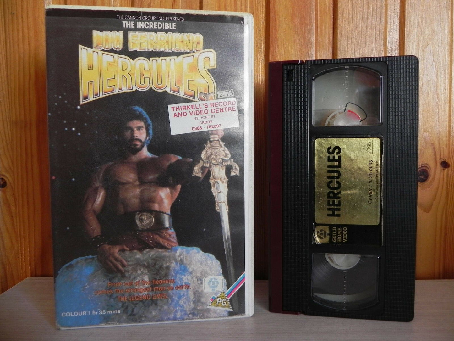 The Incredible Hercules - Lou Ferrigno -INCREDIBLE HULK- Guild - Ex Rental VHS-