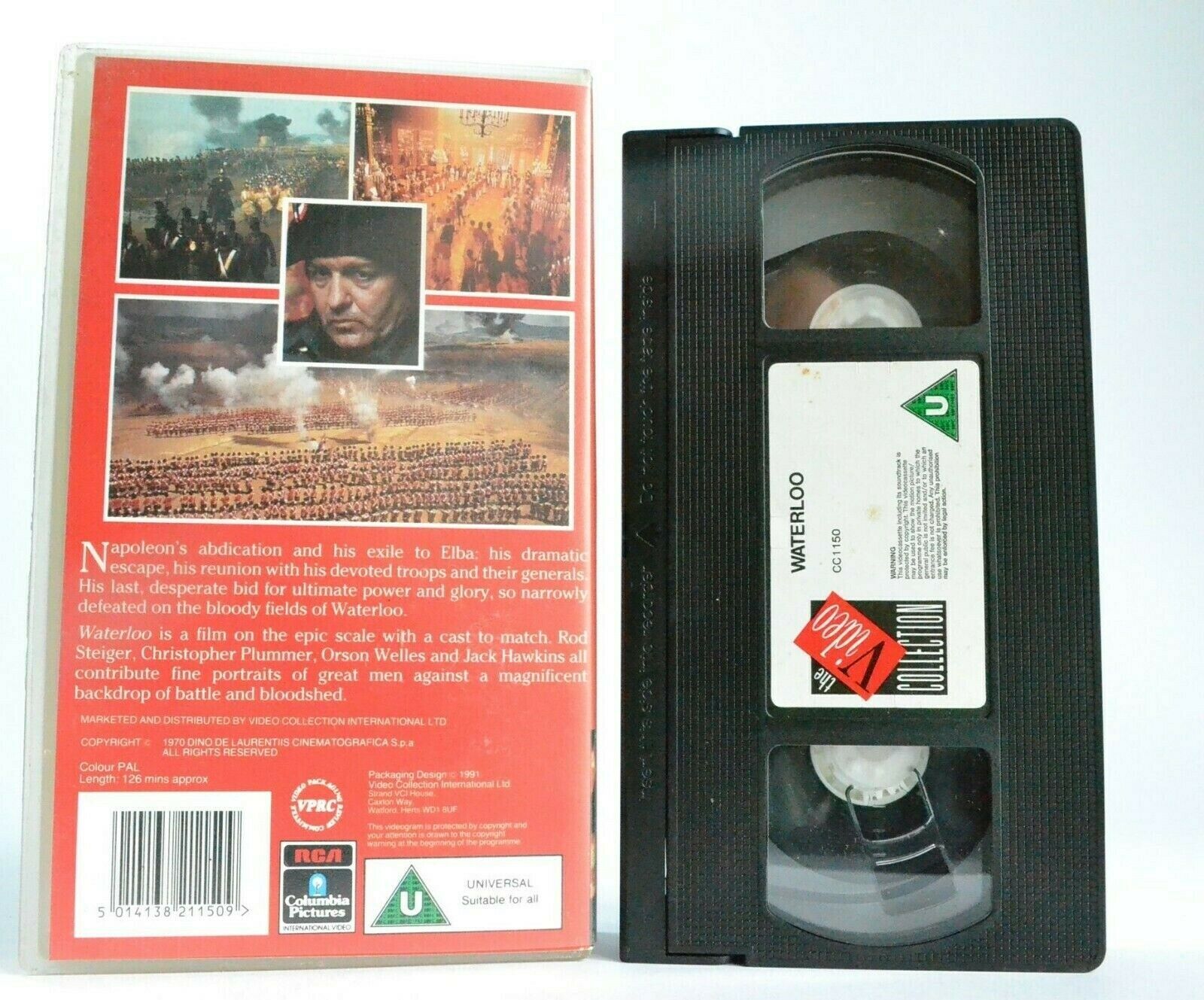 Waterloo (1970): Epic Period War Drama - Napoleon Bonaparte - Orson Welles - VHS-