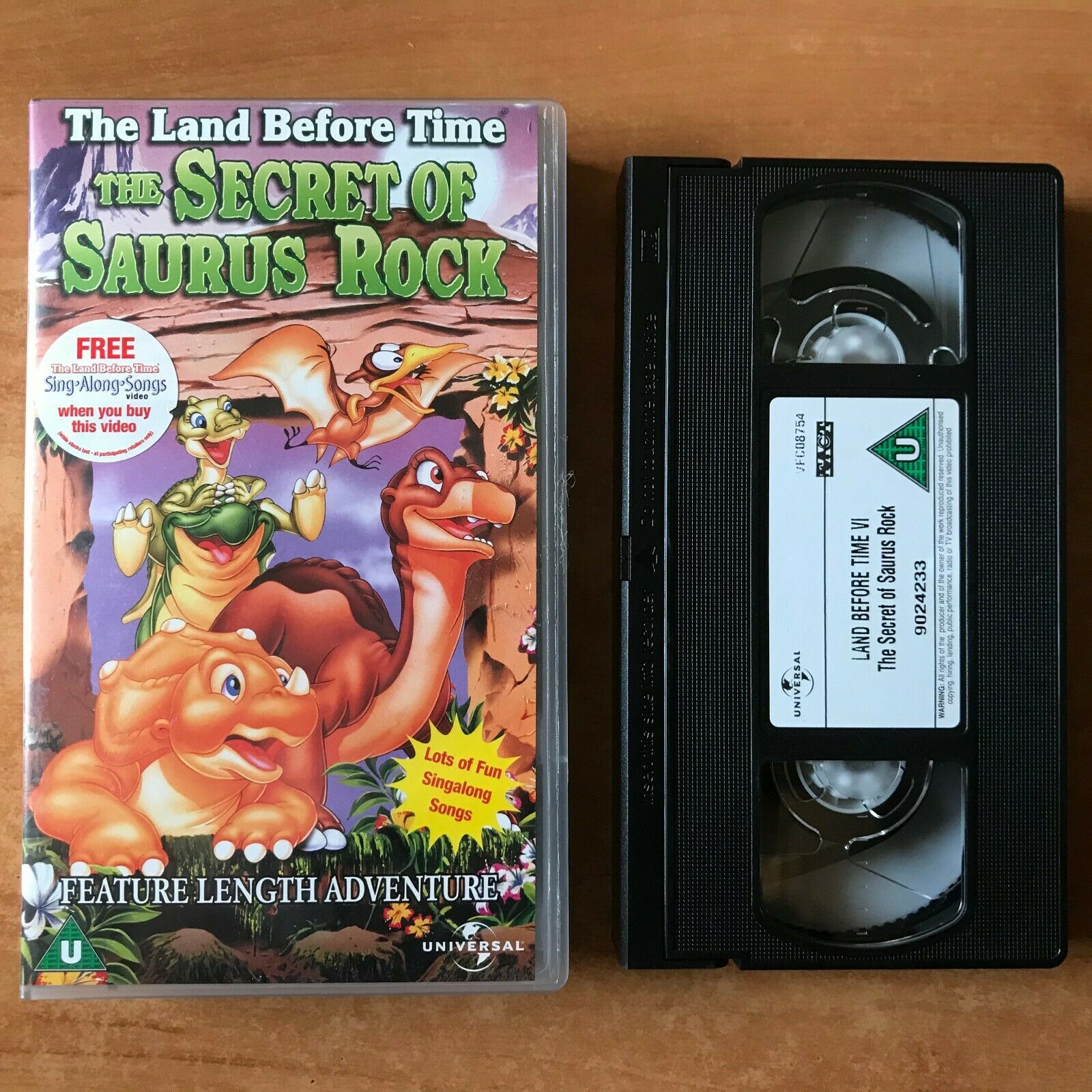 The Land Before Time: Secret Of Saurus Rock - Singalong - Animated - Kids - VHS-